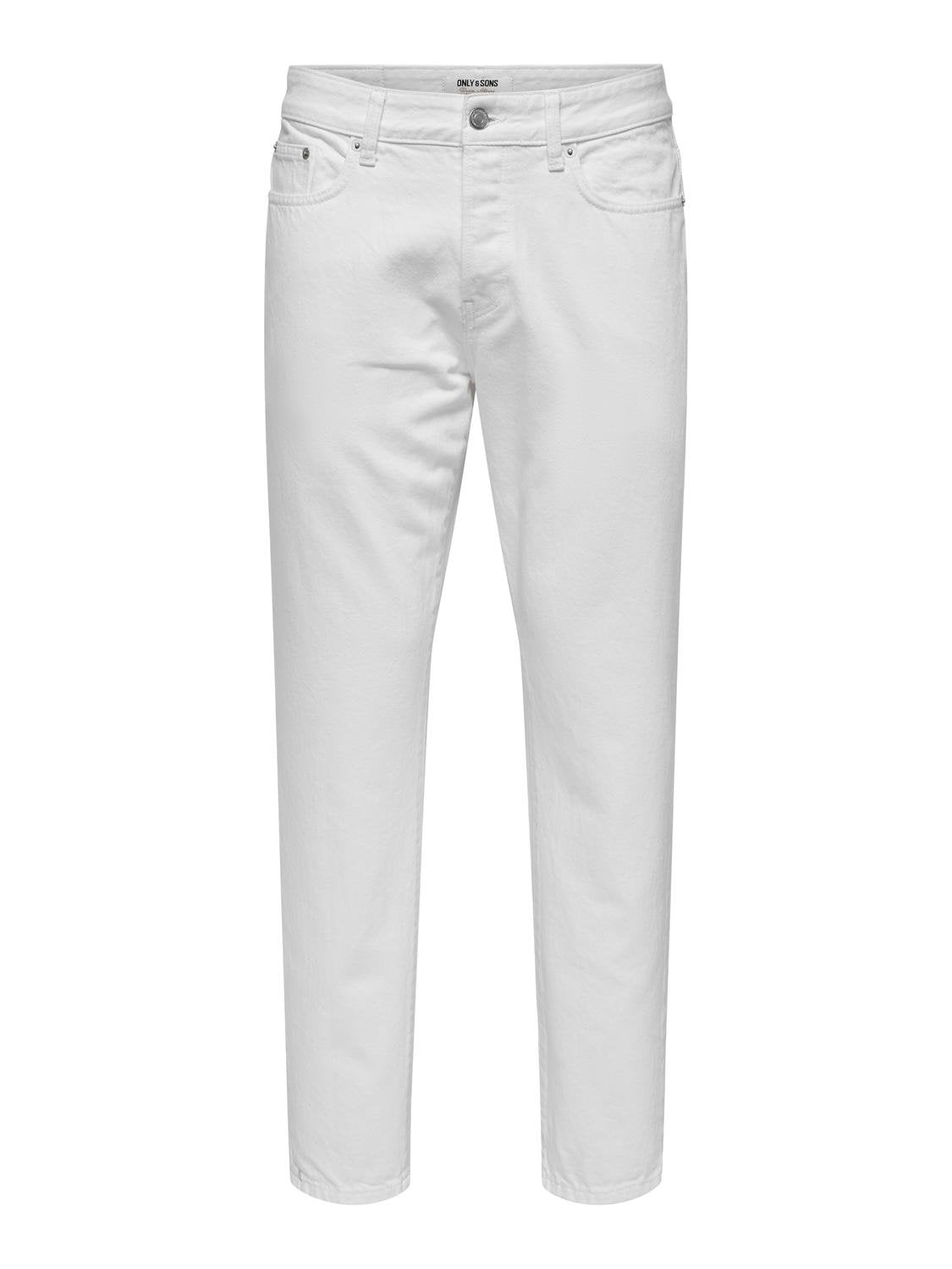 DENIM CARROT FIT - BIANCO
