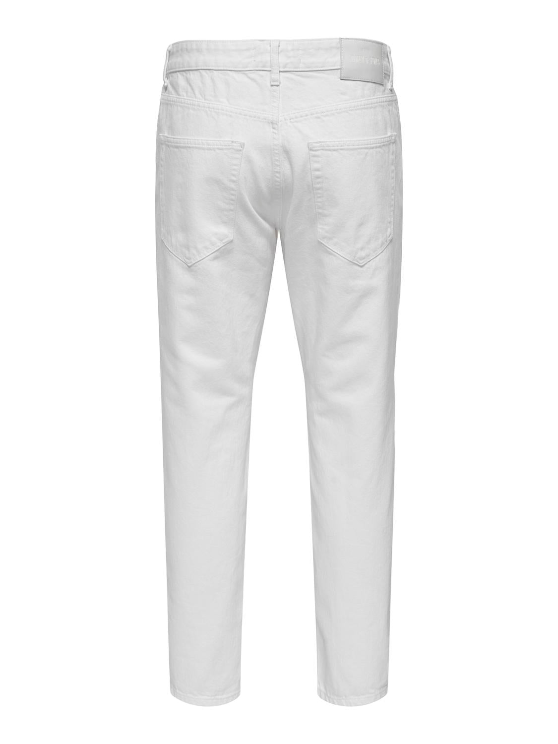 DENIM CARROT FIT - BIANCO