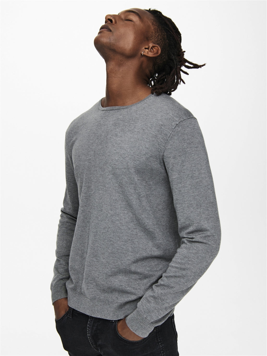 MAGLIONCINO GIROCOLLO - GRIGIO