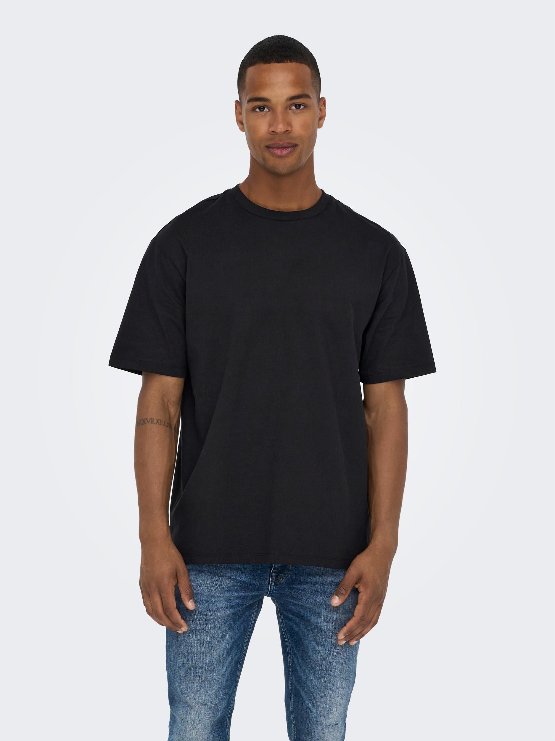 T-SHIRT BASIC OVERSIZE - BIANCO, SABBIA , NERO