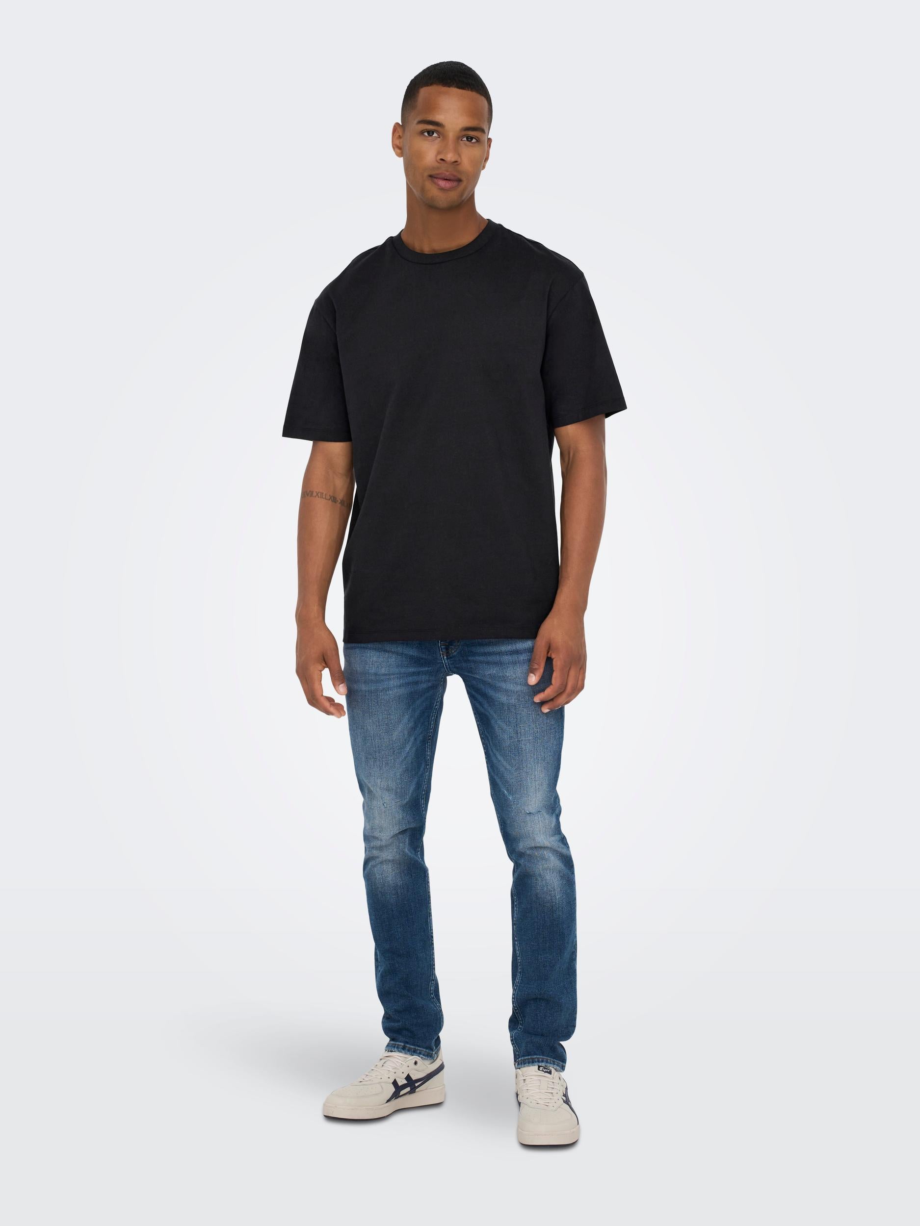 T-SHIRT BASIC OVERSIZE - BIANCO, SABBIA , NERO
