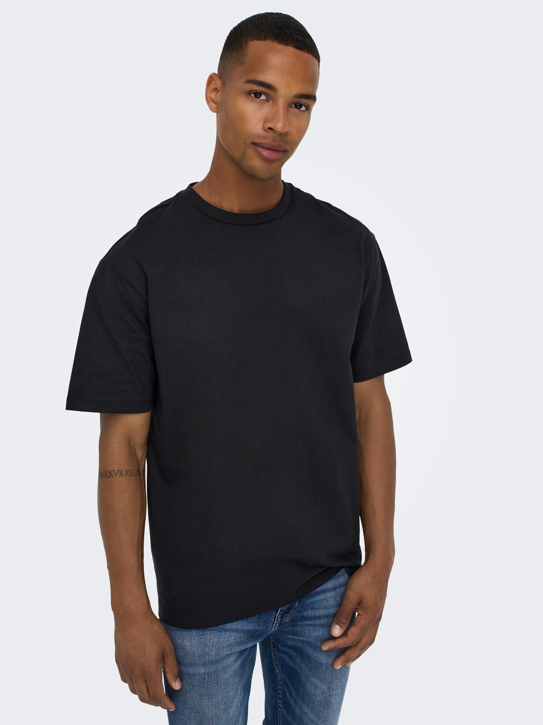 T-SHIRT BASIC OVERSIZE - BIANCO, SABBIA , NERO