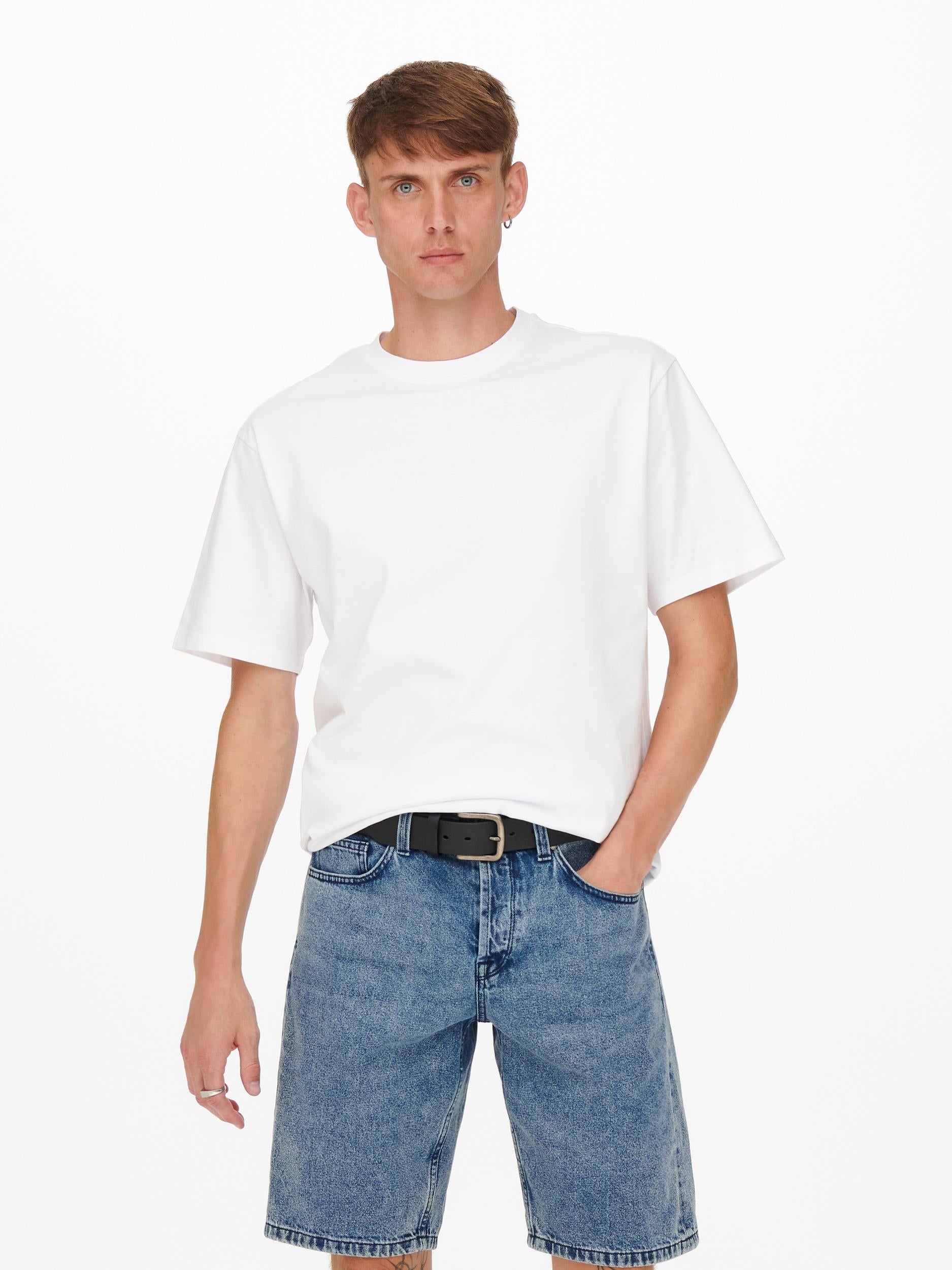 T-SHIRT BASIC OVERSIZE - BIANCO, SABBIA , NERO