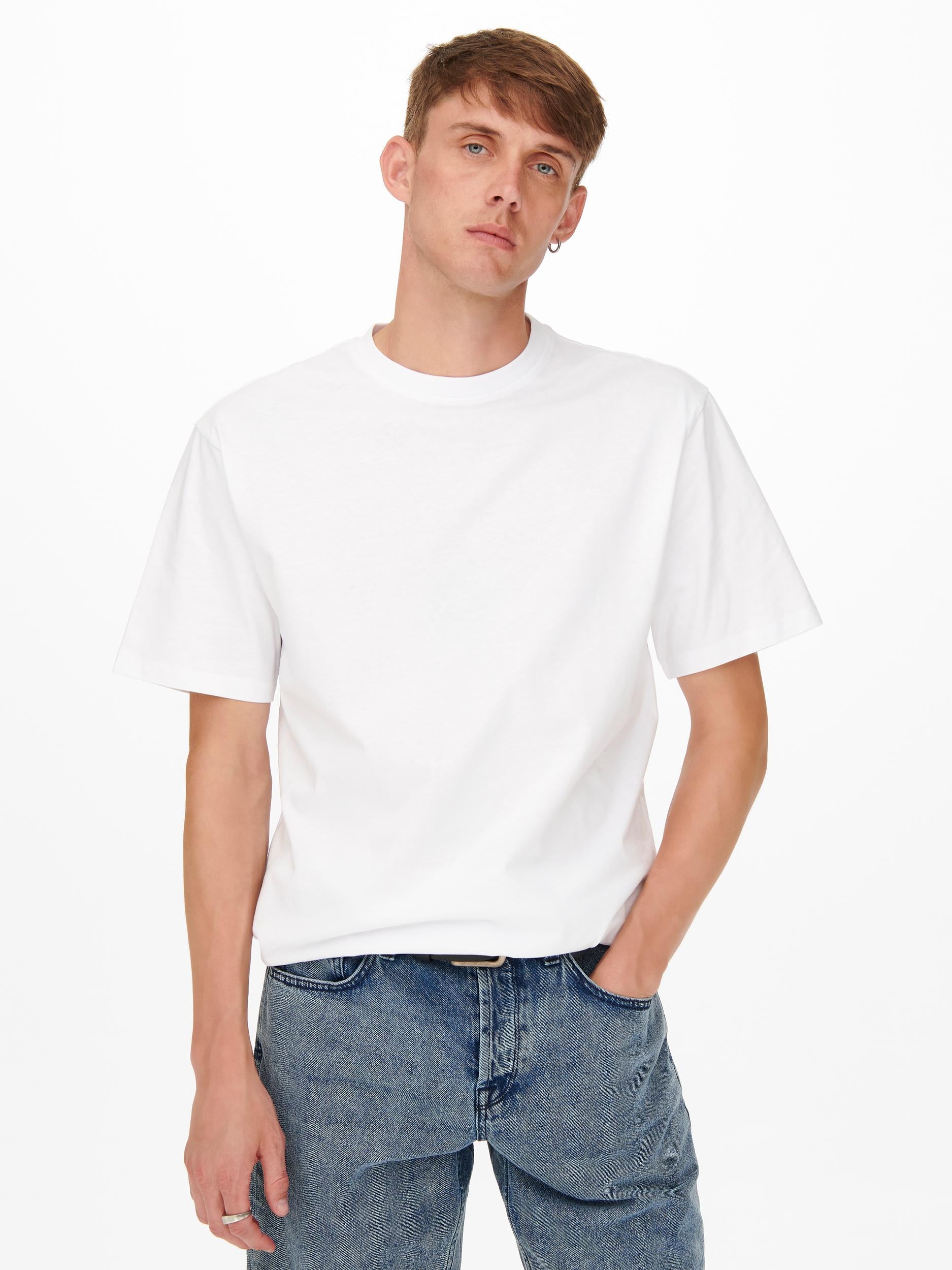 T-SHIRT BASIC OVERSIZE - BIANCO, SABBIA , NERO