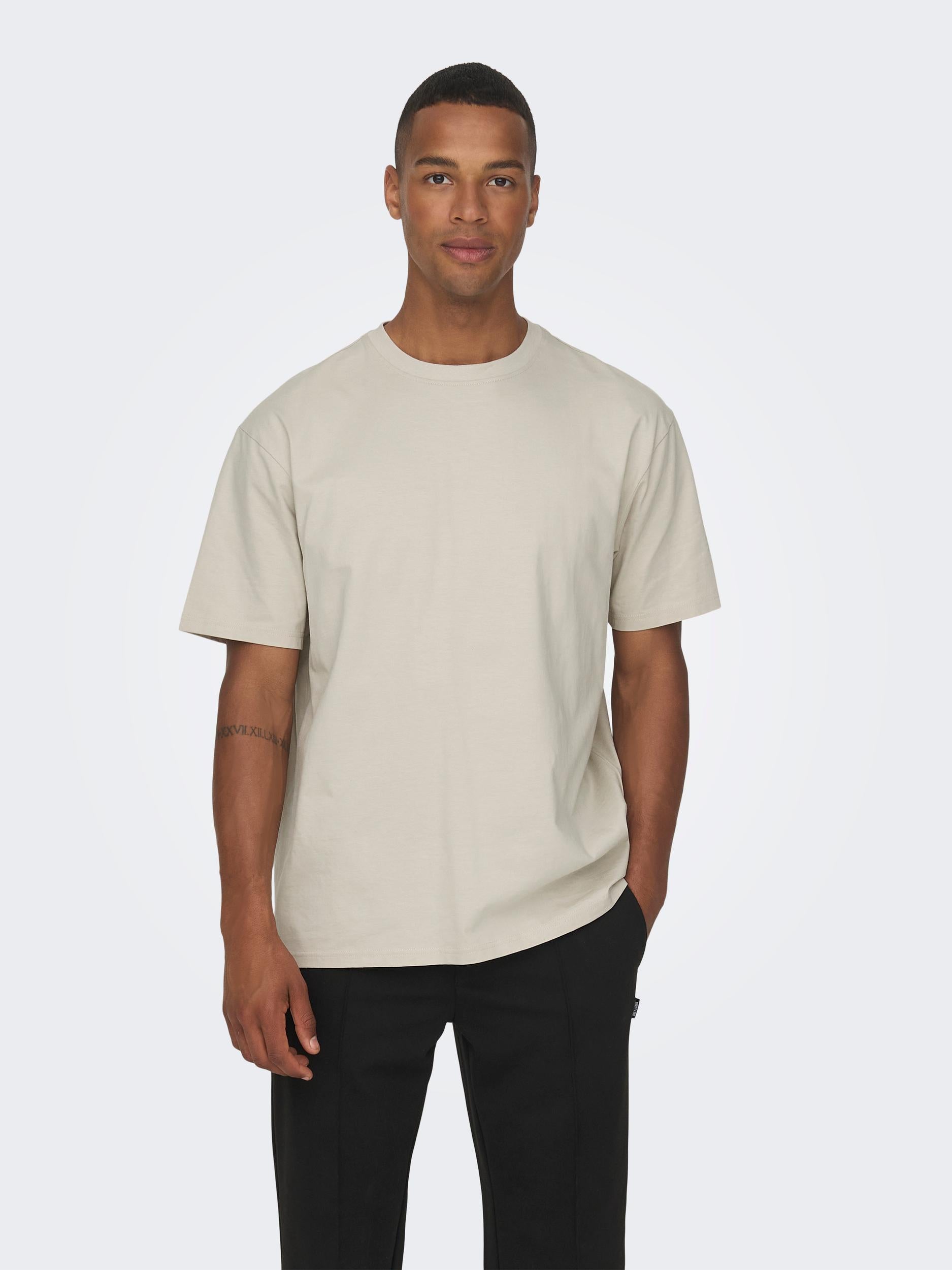 T-SHIRT BASIC OVERSIZE - BIANCO, SABBIA , NERO