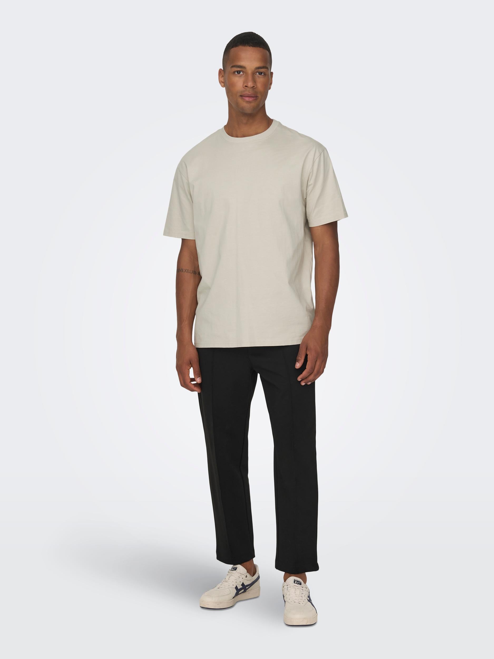 T-SHIRT BASIC OVERSIZE - BIANCO, SABBIA , NERO
