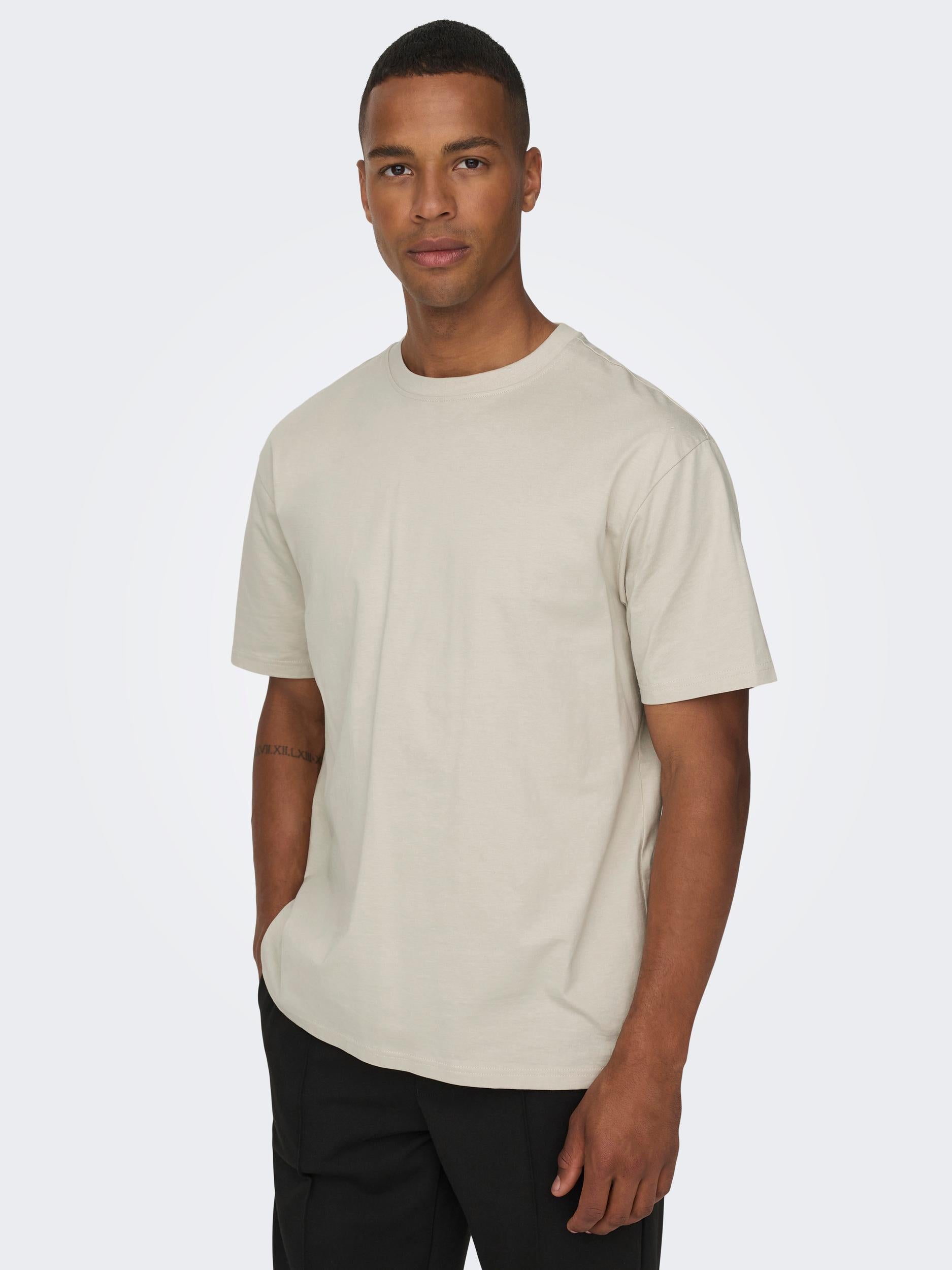 T-SHIRT BASIC OVERSIZE - BIANCO, SABBIA , NERO