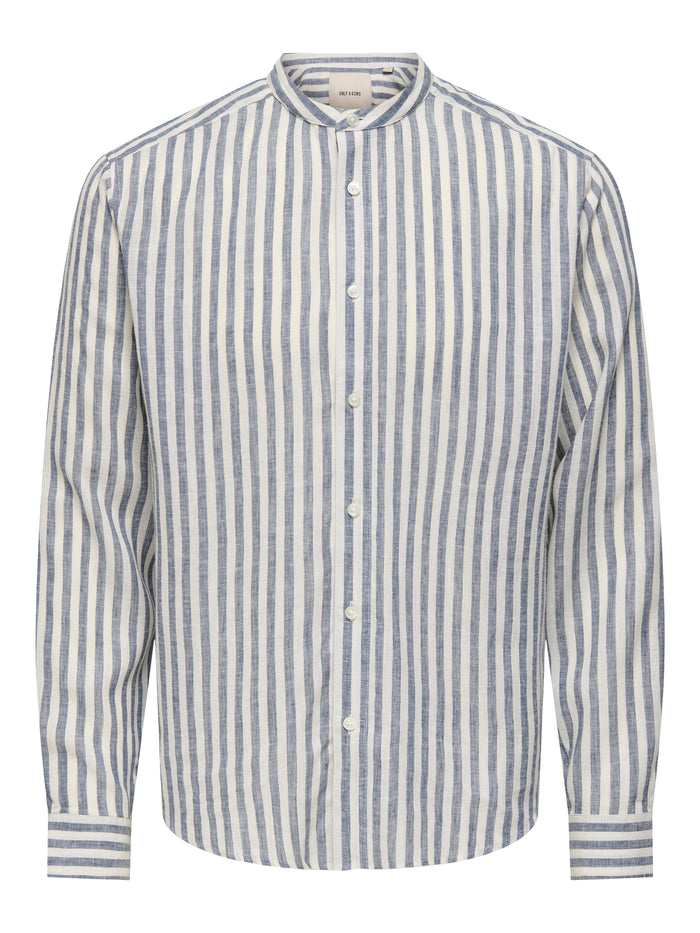 CAMICIA STRIPES - BIANCO/BLU