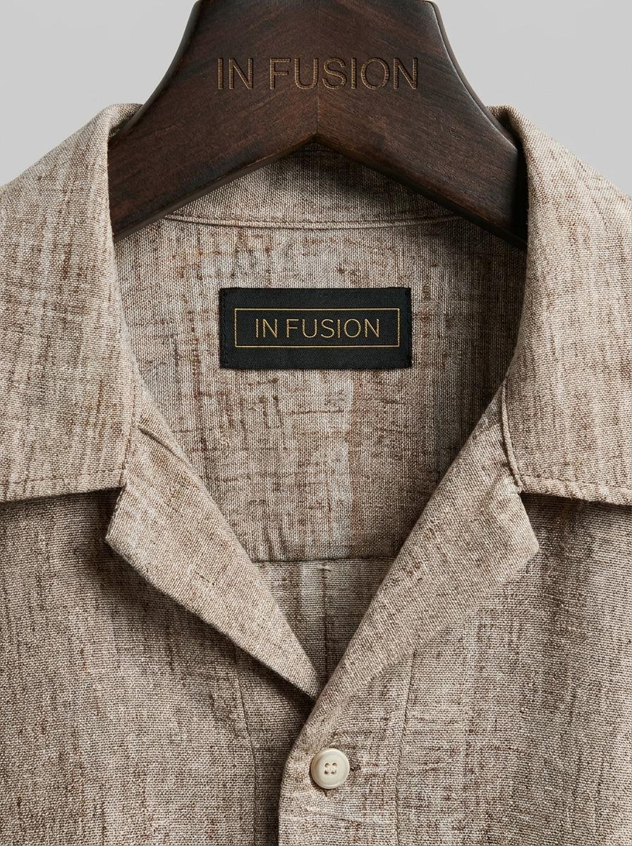 Fuerteventura — Camicia in Lino e Cotone Cropped | Manica Regolabile Made in Italy
