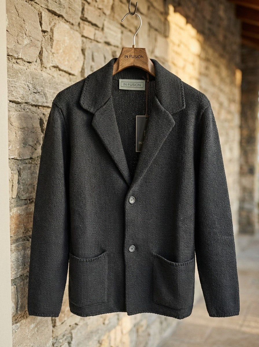 CARDIGAN NIDO D'APE - NERO