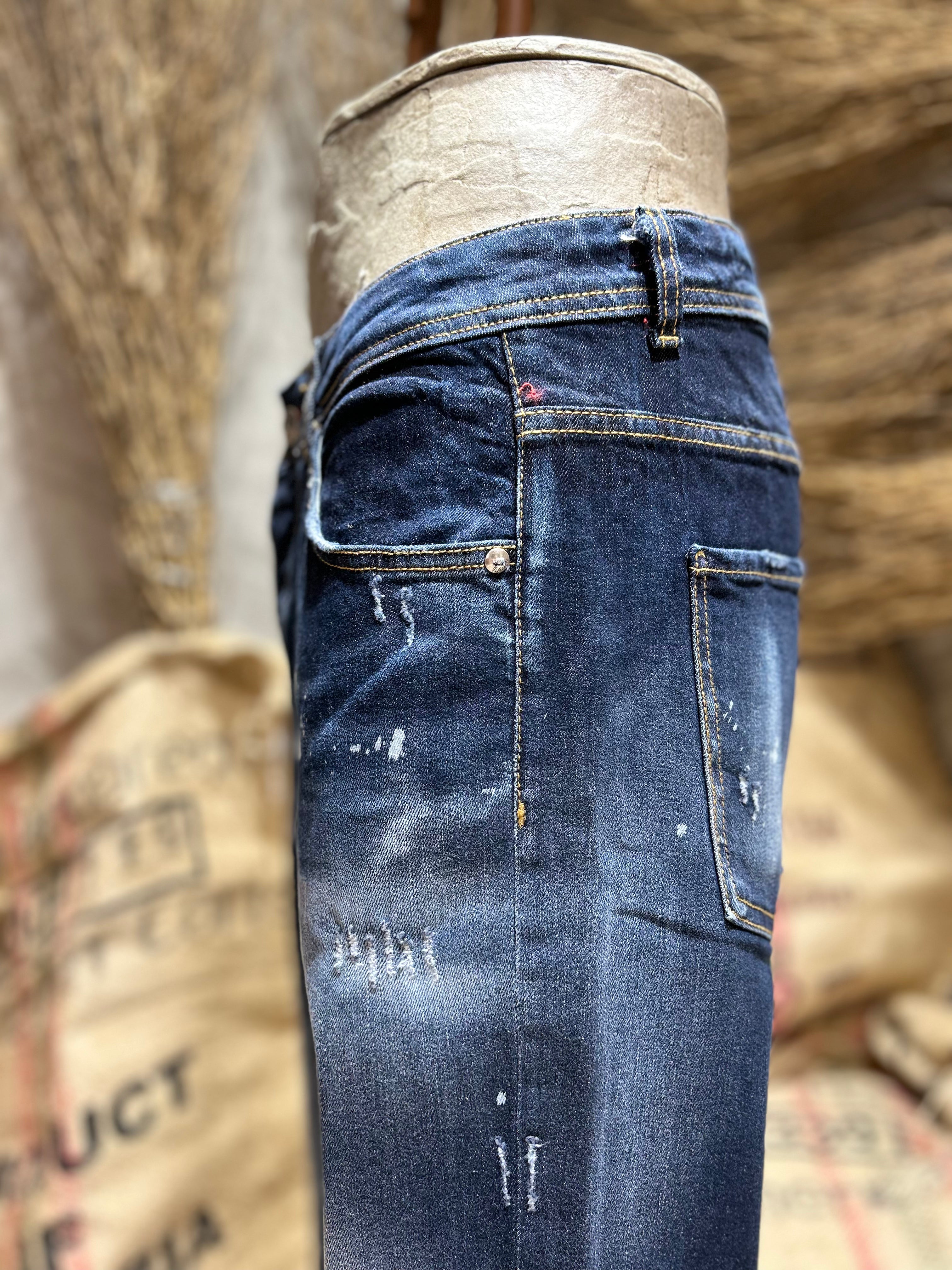 SKINNY DENIM PAINTING - DENIM