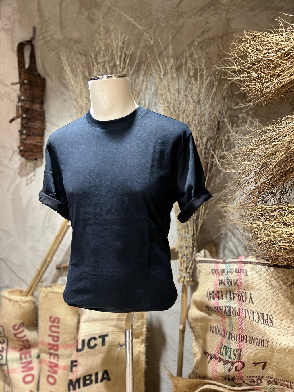 T-SHIRT BASIC - BIANCO-SABBIA-NERO