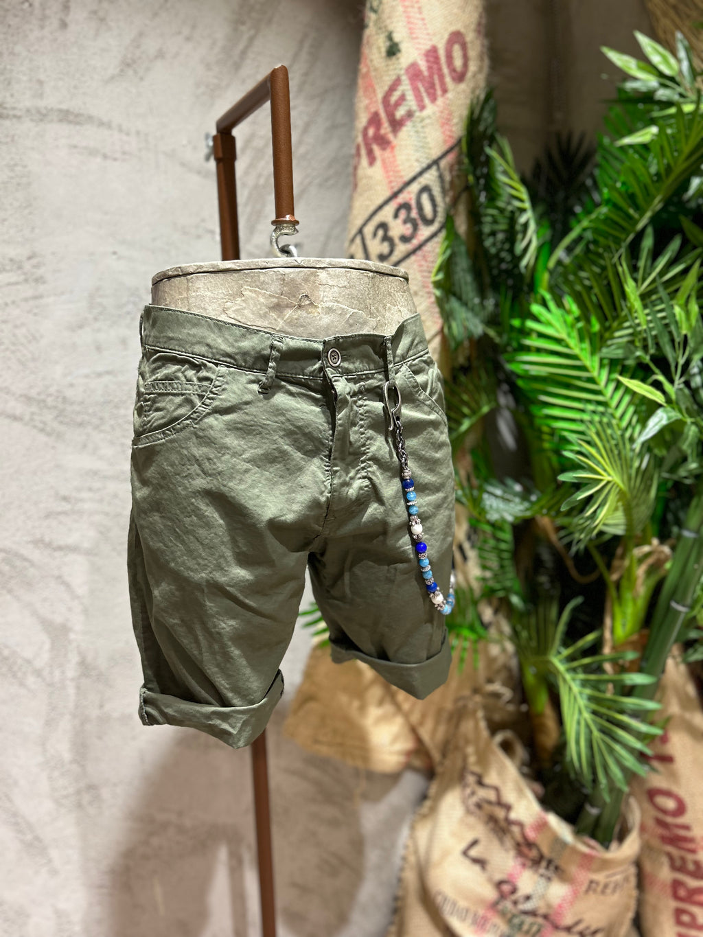 SHORTS IN COTONE - OFF-WHITE, BEIGE, ARMY, NERO, NAVY