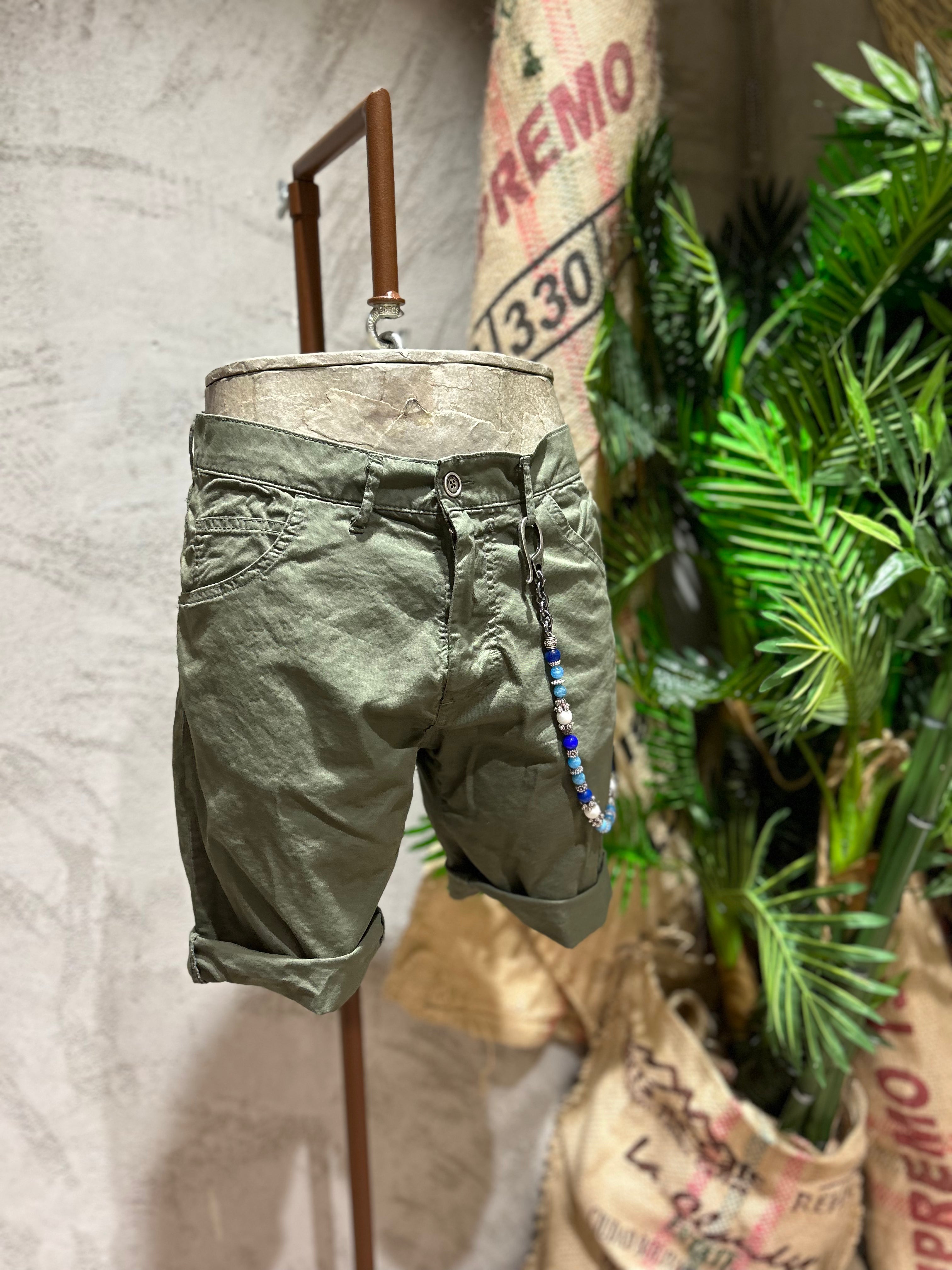 SHORTS IN COTONE - OFF-WHITE, BEIGE, ARMY, NERO, NAVY
