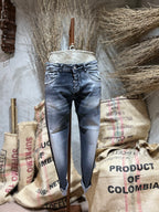 SKINNY DENIM CROPPED - DENIM