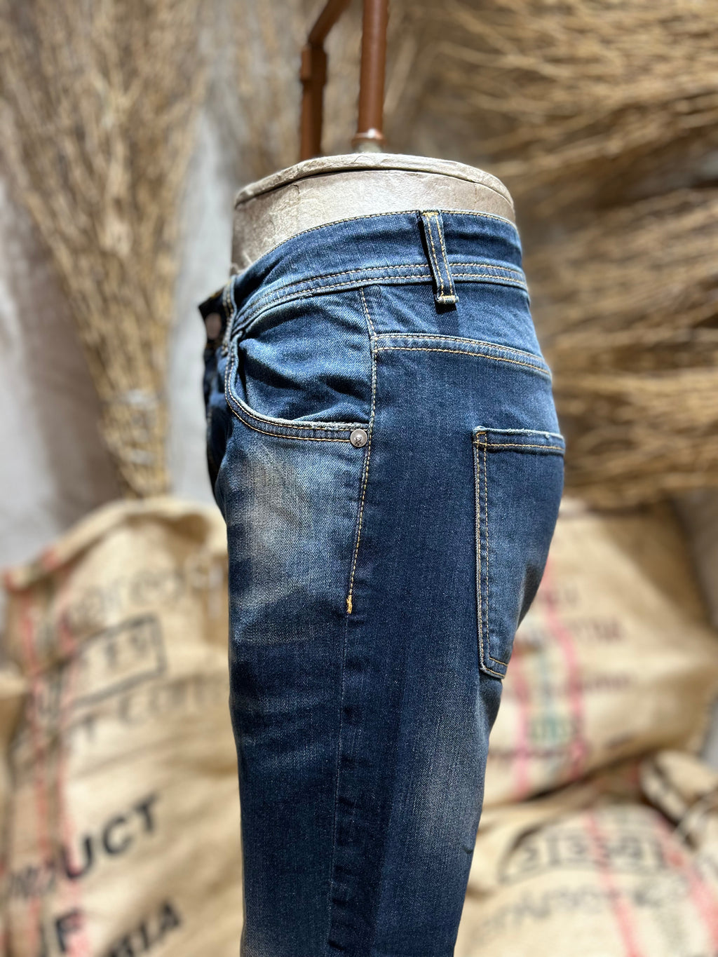 SKINNY DENIM DARKENED - DENIM