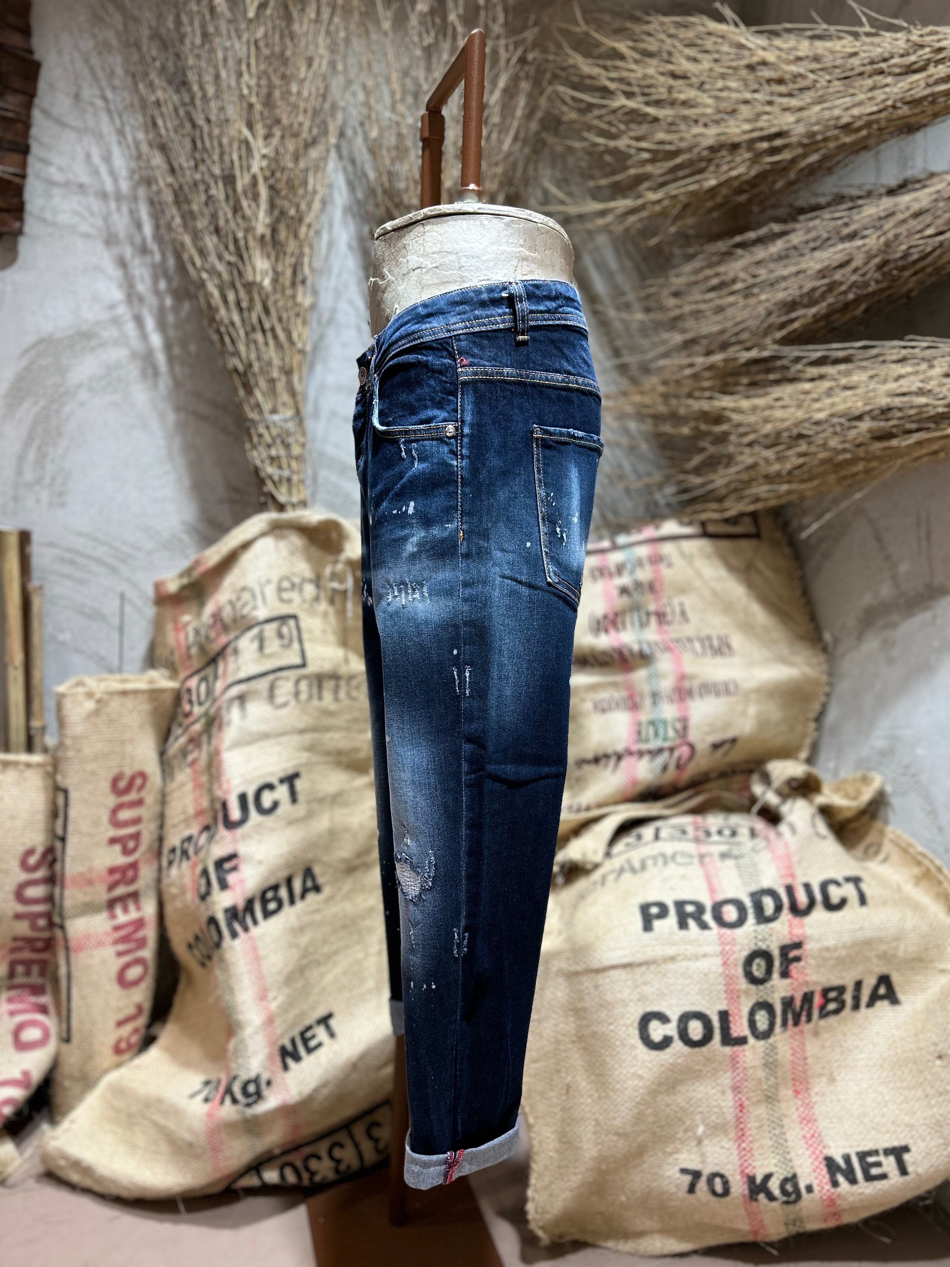 SKINNY DENIM PAINTING - DENIM