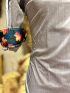 CAMICIA IN COTONE POLSINI A CONTRASTO -  CELESTE