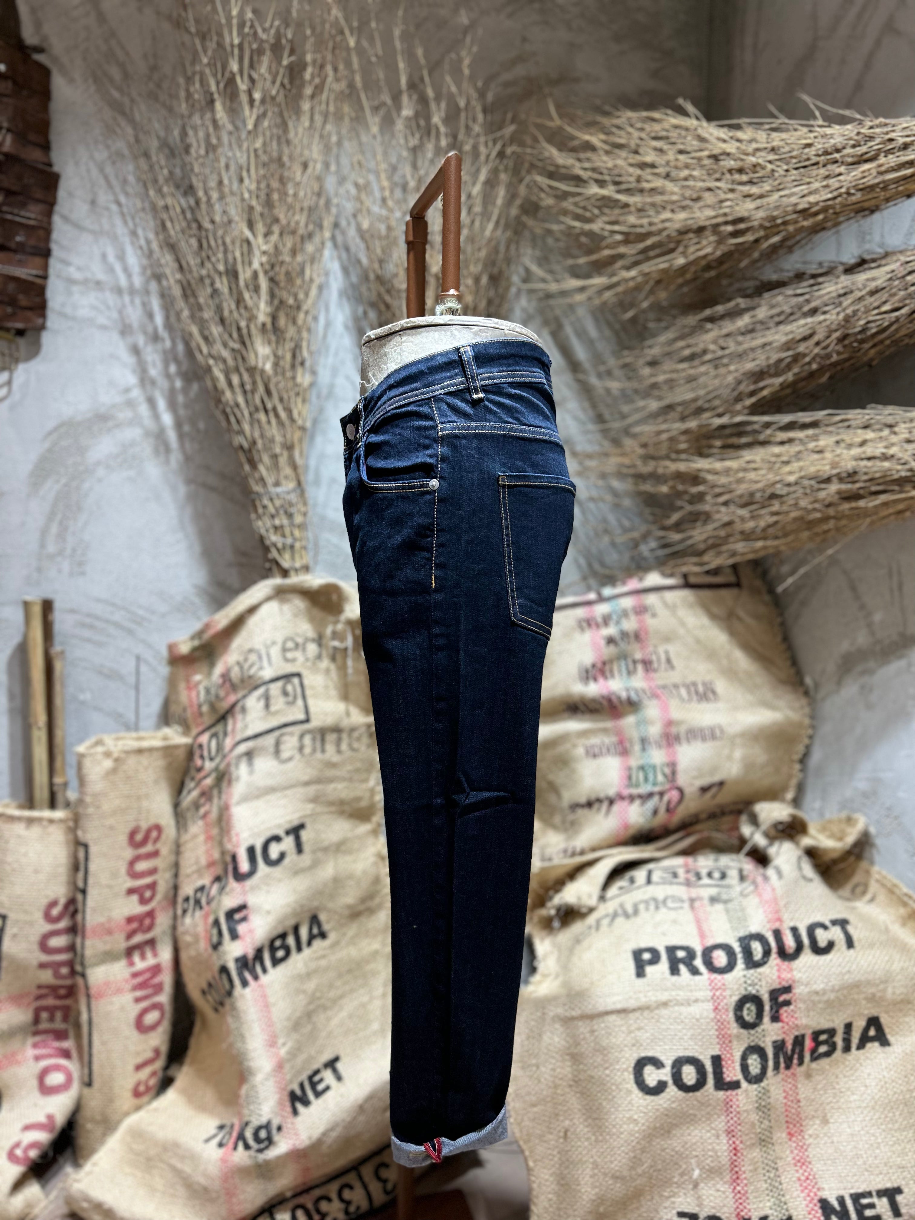 SKINNY DENIM ZERO WASHING - DARK NAVY