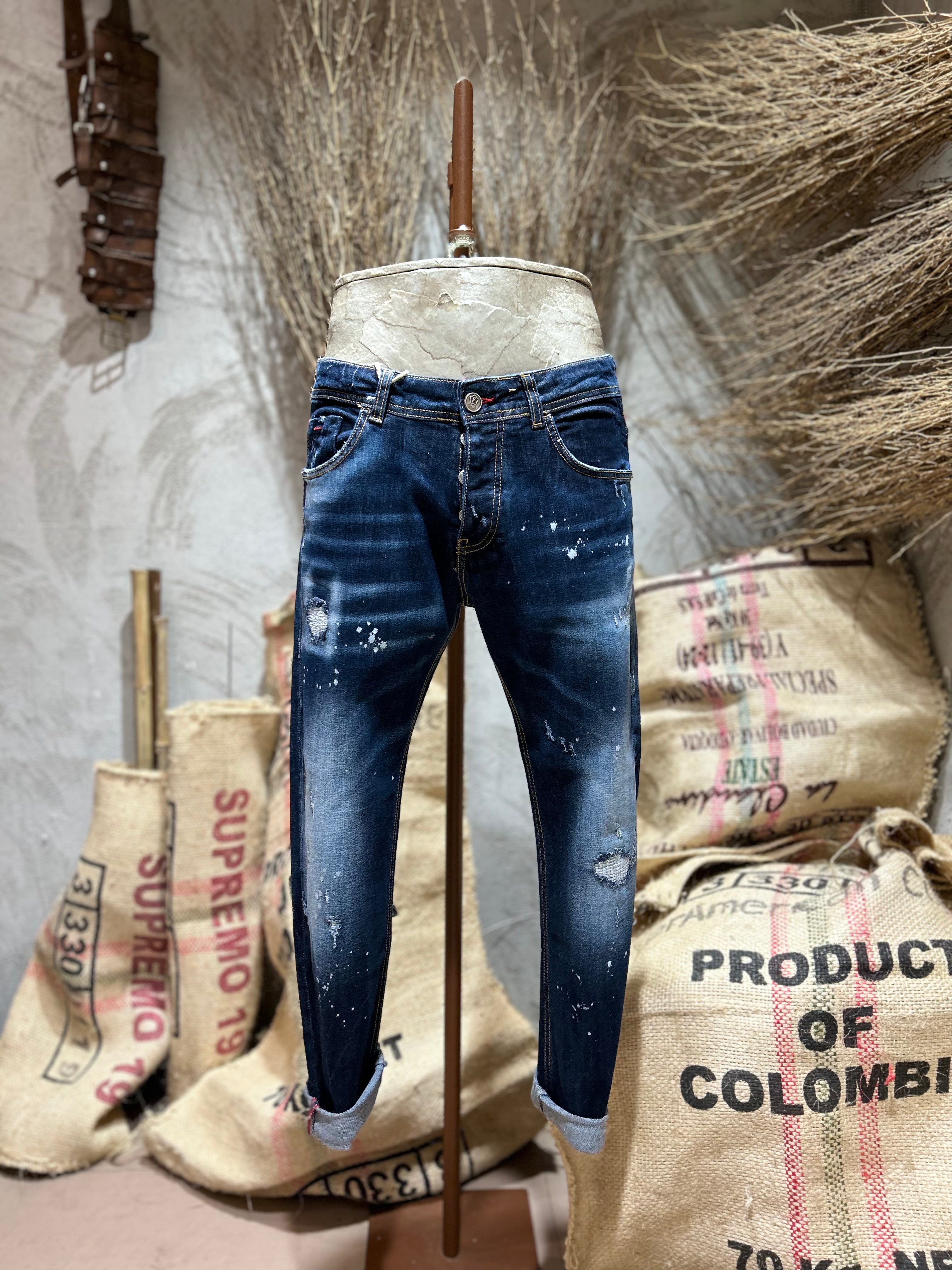 SKINNY DENIM PAINTING - DENIM