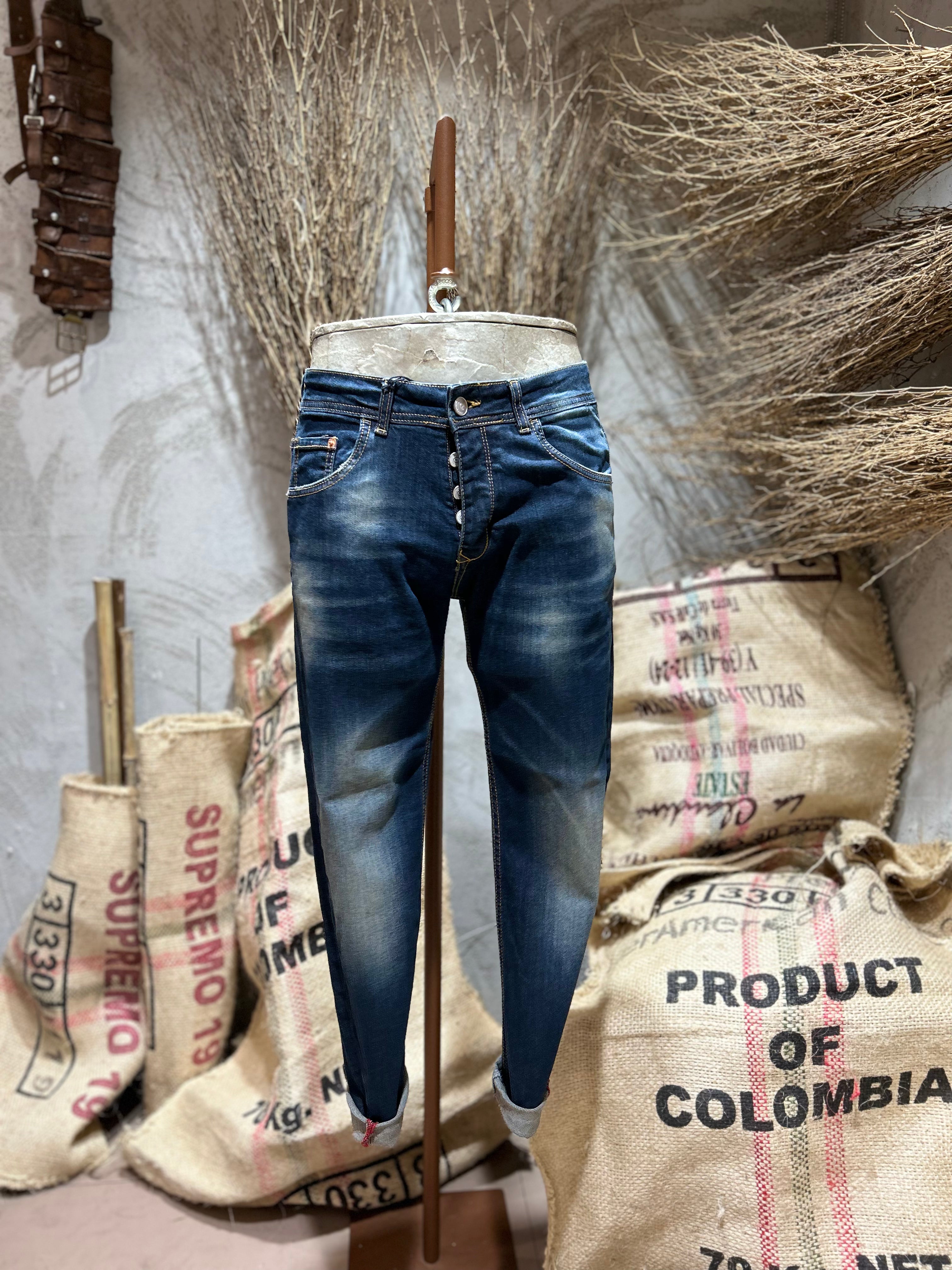 SKINNY DENIM DARKENED - DENIM