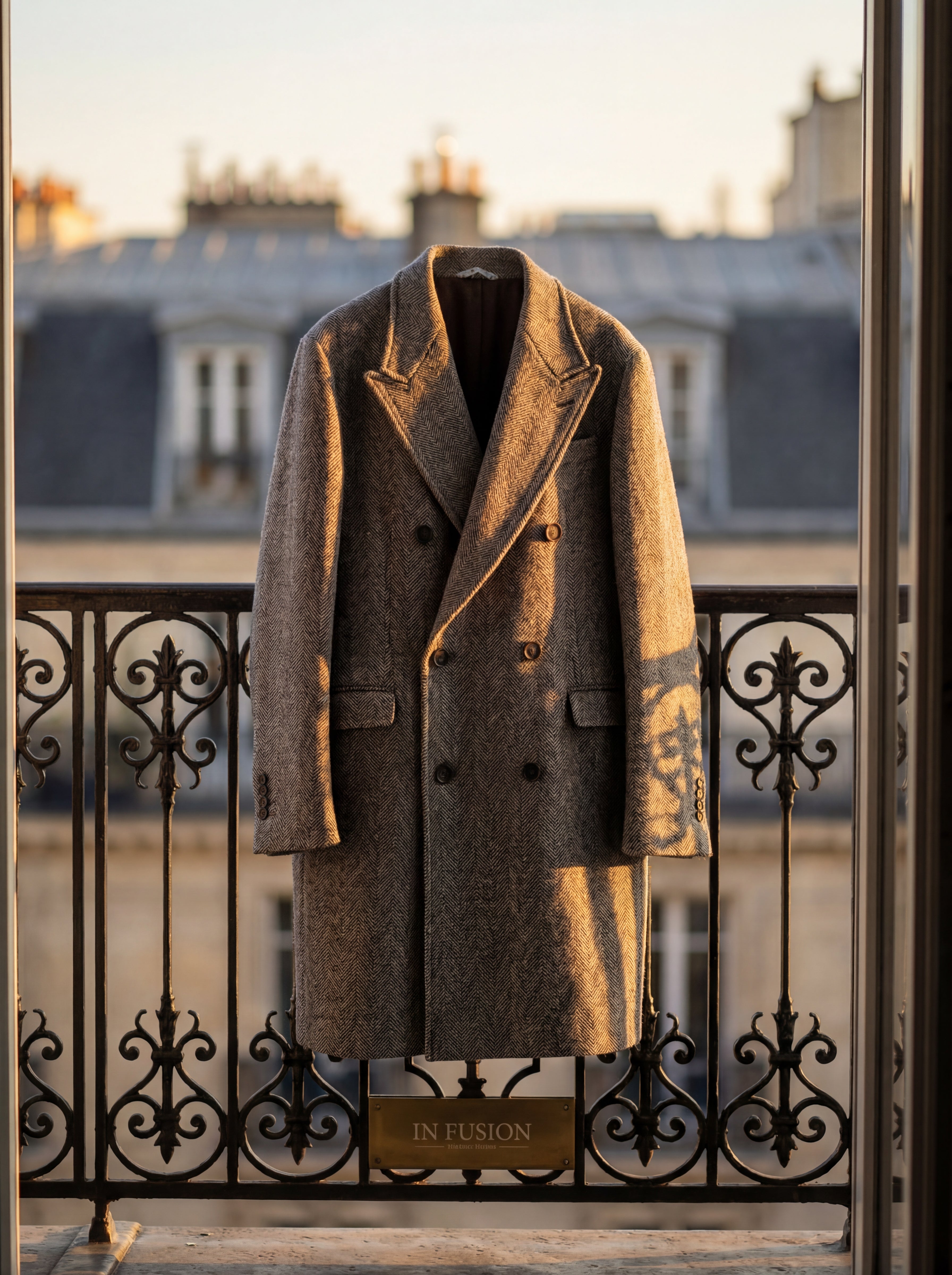 CAPPOTTO SARTORIALE IN MISTO LANA - MARRONE