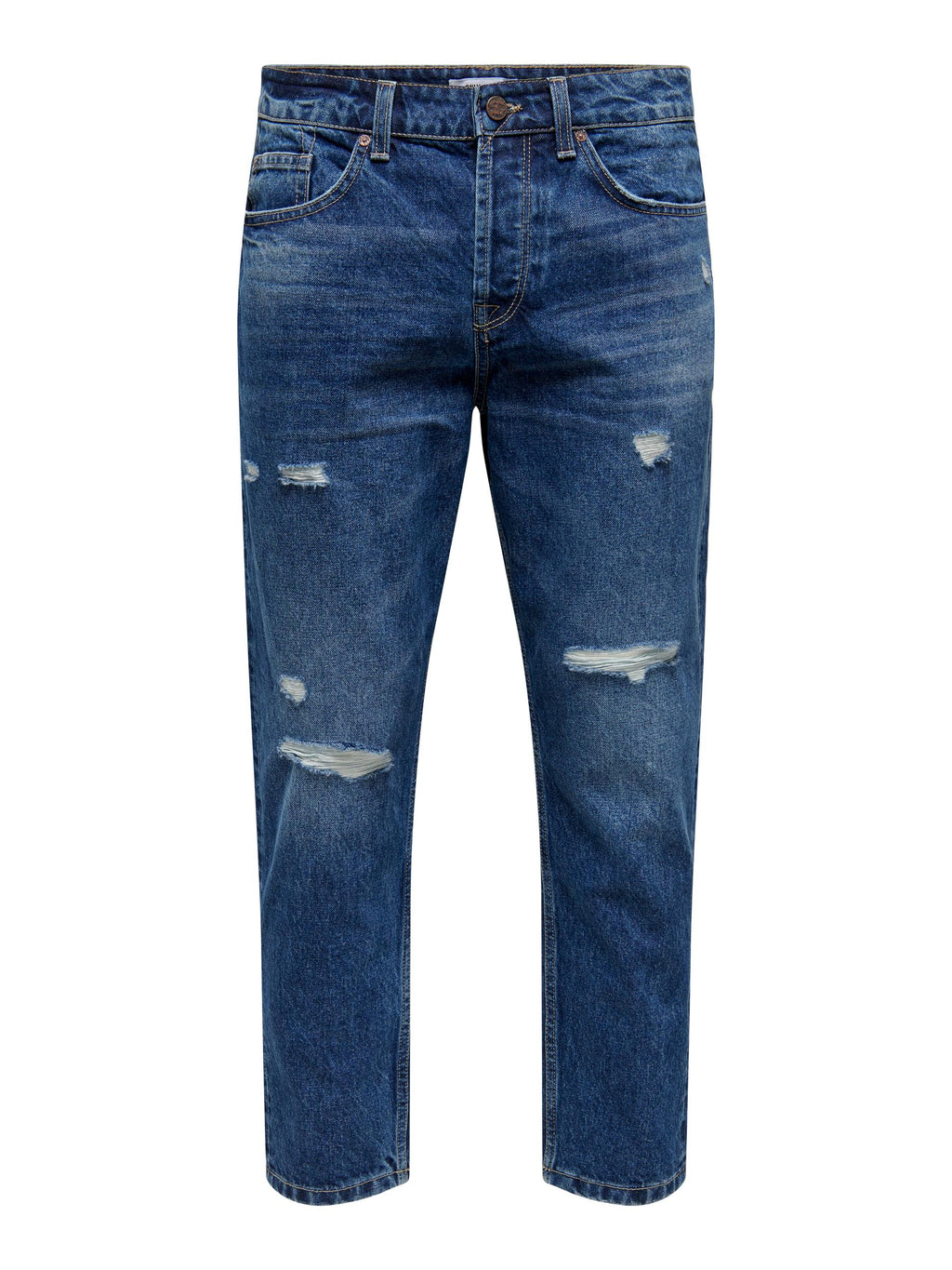 DENIM CARROT E CROPPED - BLUE DENIM