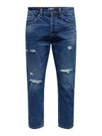 DENIM CARROT E CROPPED - BLUE DENIM