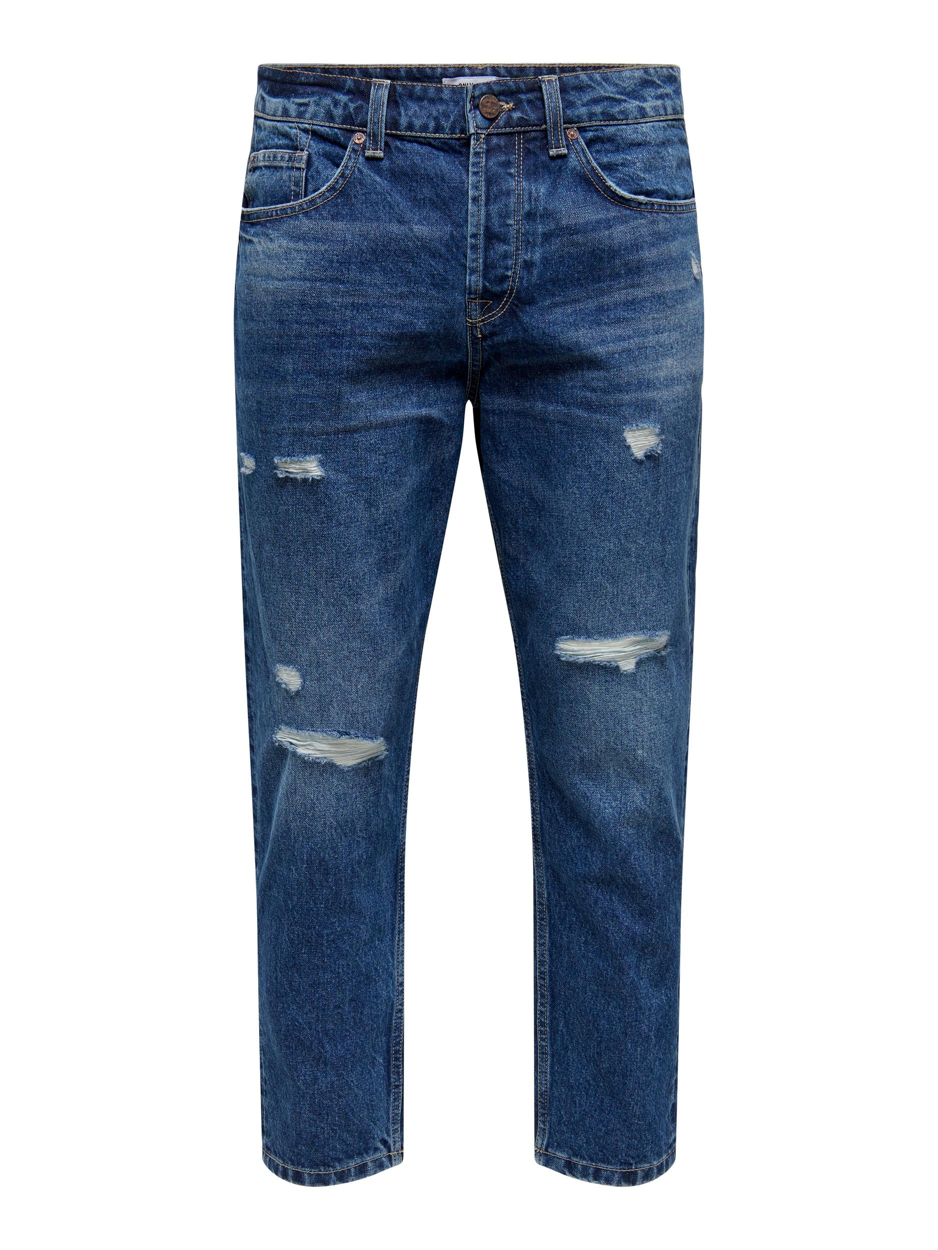 DENIM CARROT E CROPPED - BLUE DENIM