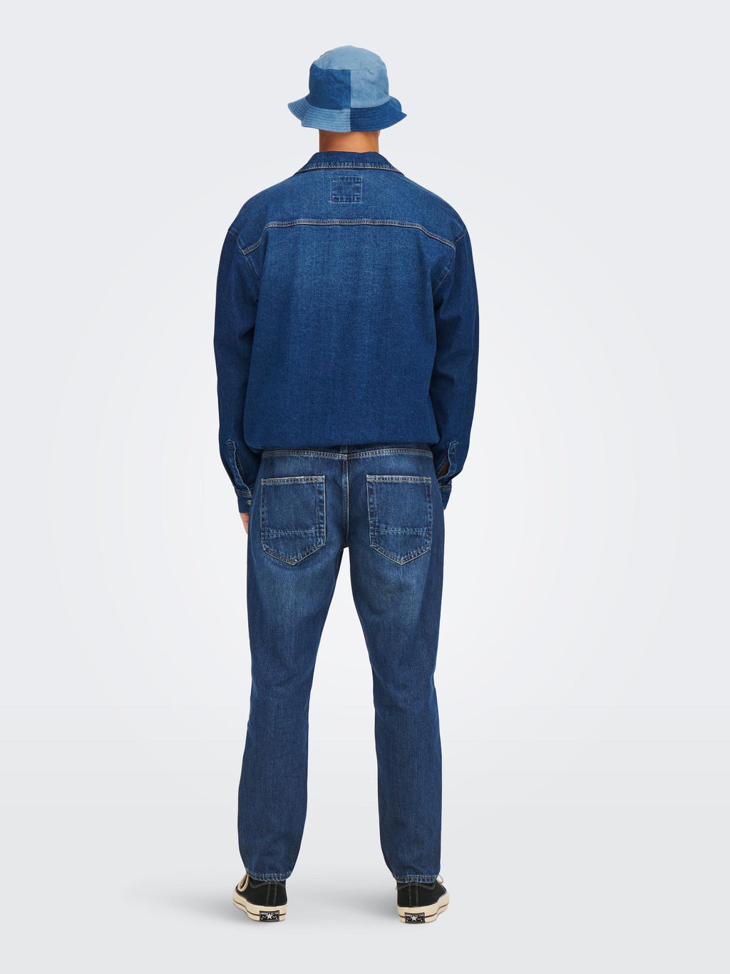 DENIM CARROT E CROPPED - BLUE DENIM