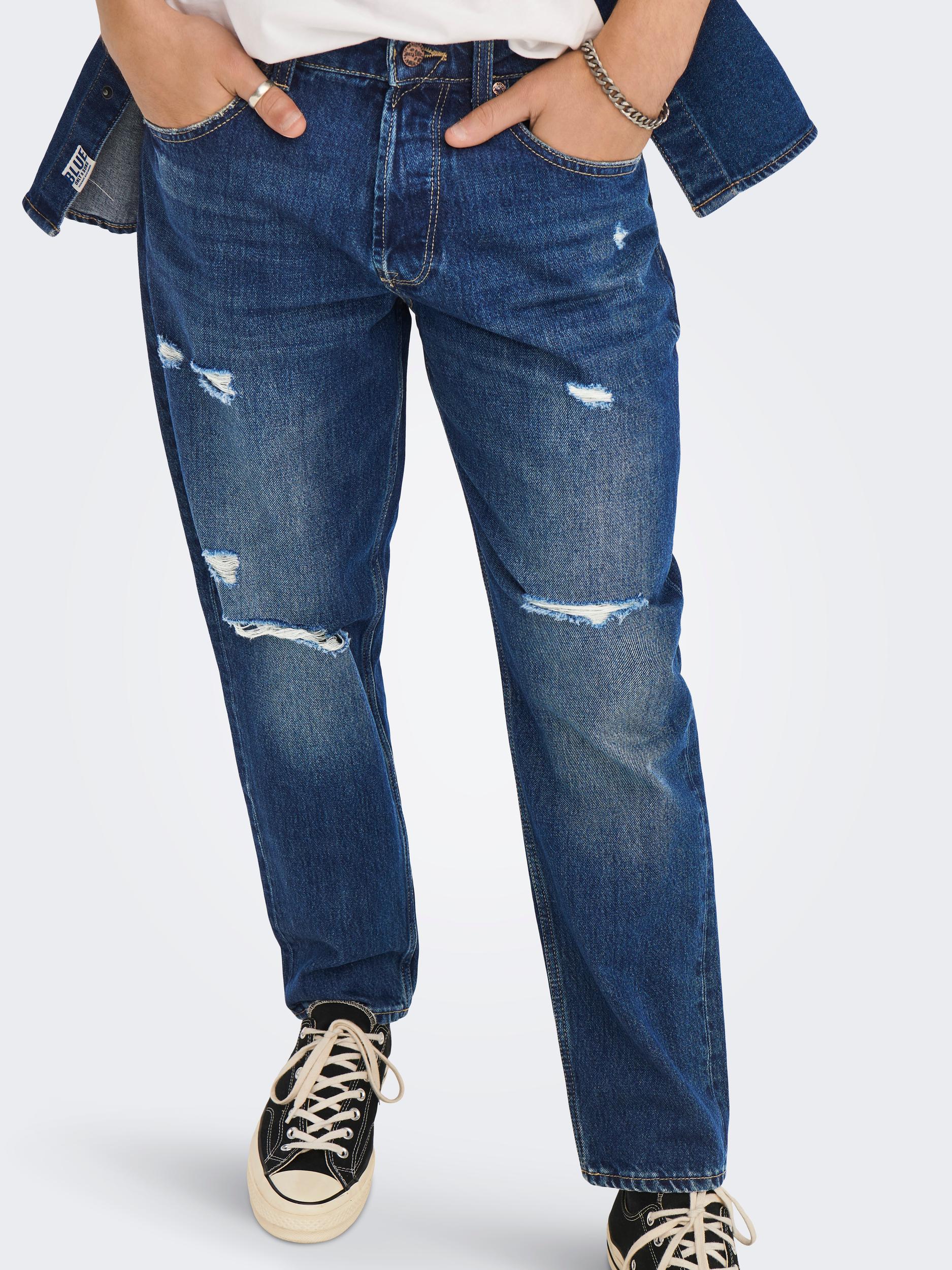 DENIM CARROT E CROPPED - BLUE DENIM