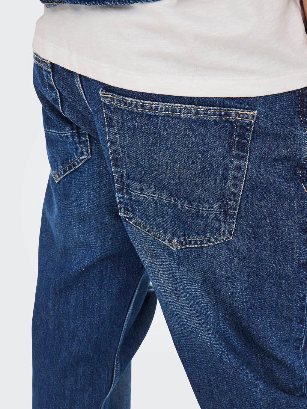 DENIM CARROT E CROPPED - BLUE DENIM