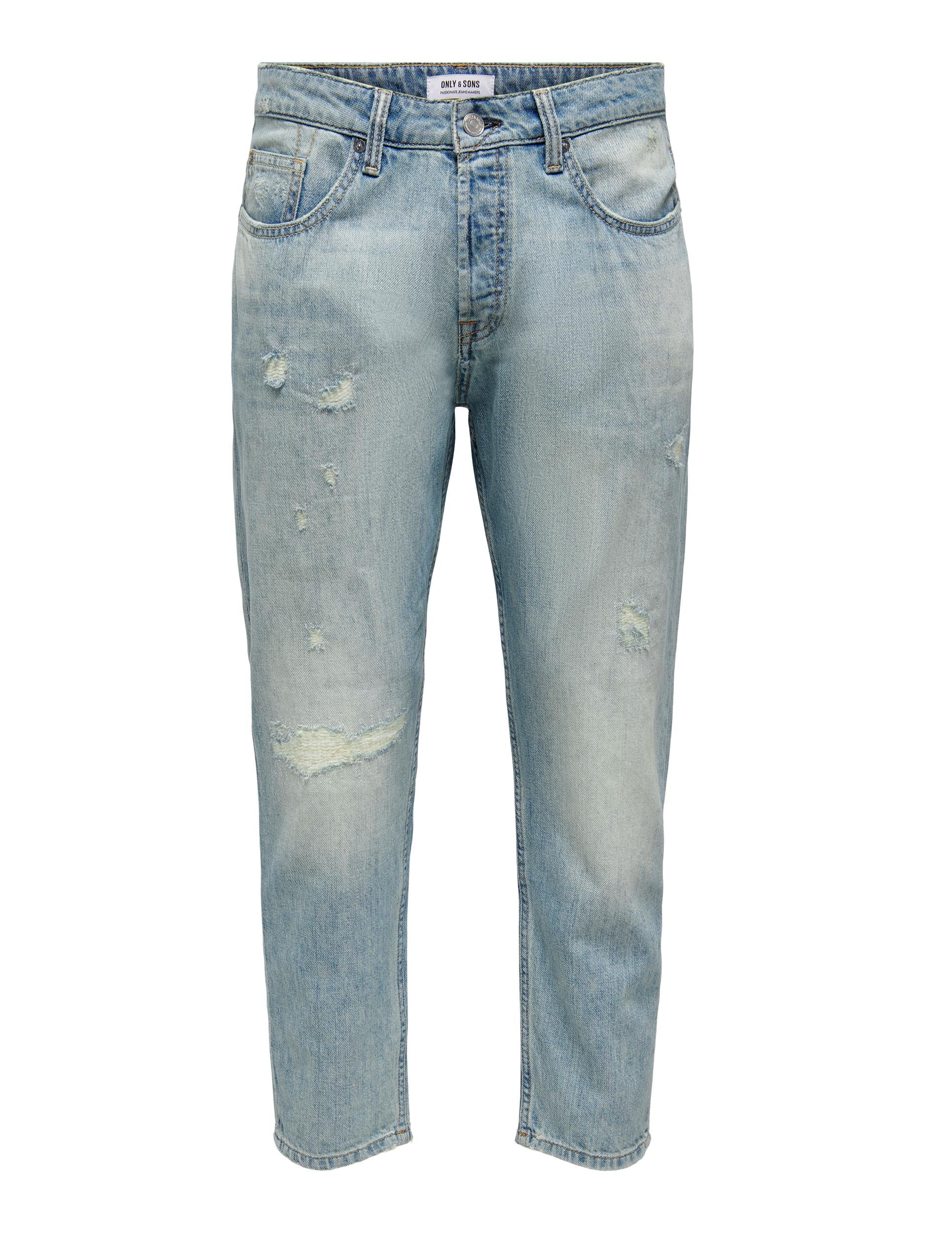 DENIM CROPPED FIT - BLUE DENIM