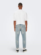 DENIM CROPPED FIT - BLUE DENIM