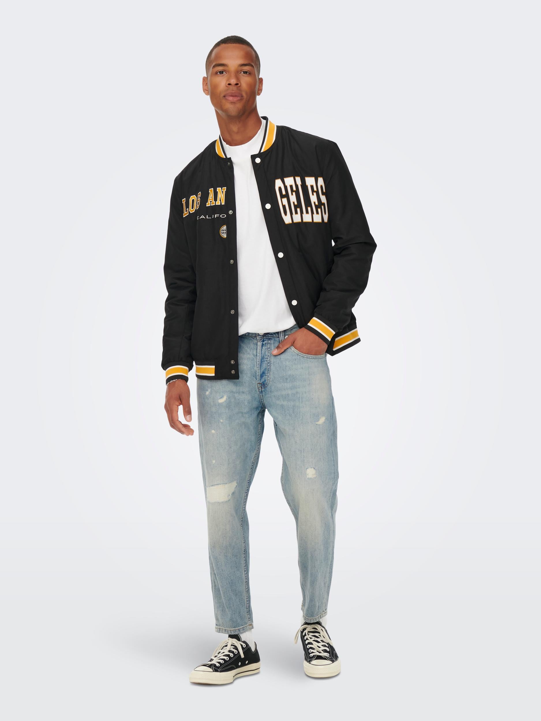 DENIM CROPPED FIT - BLUE DENIM