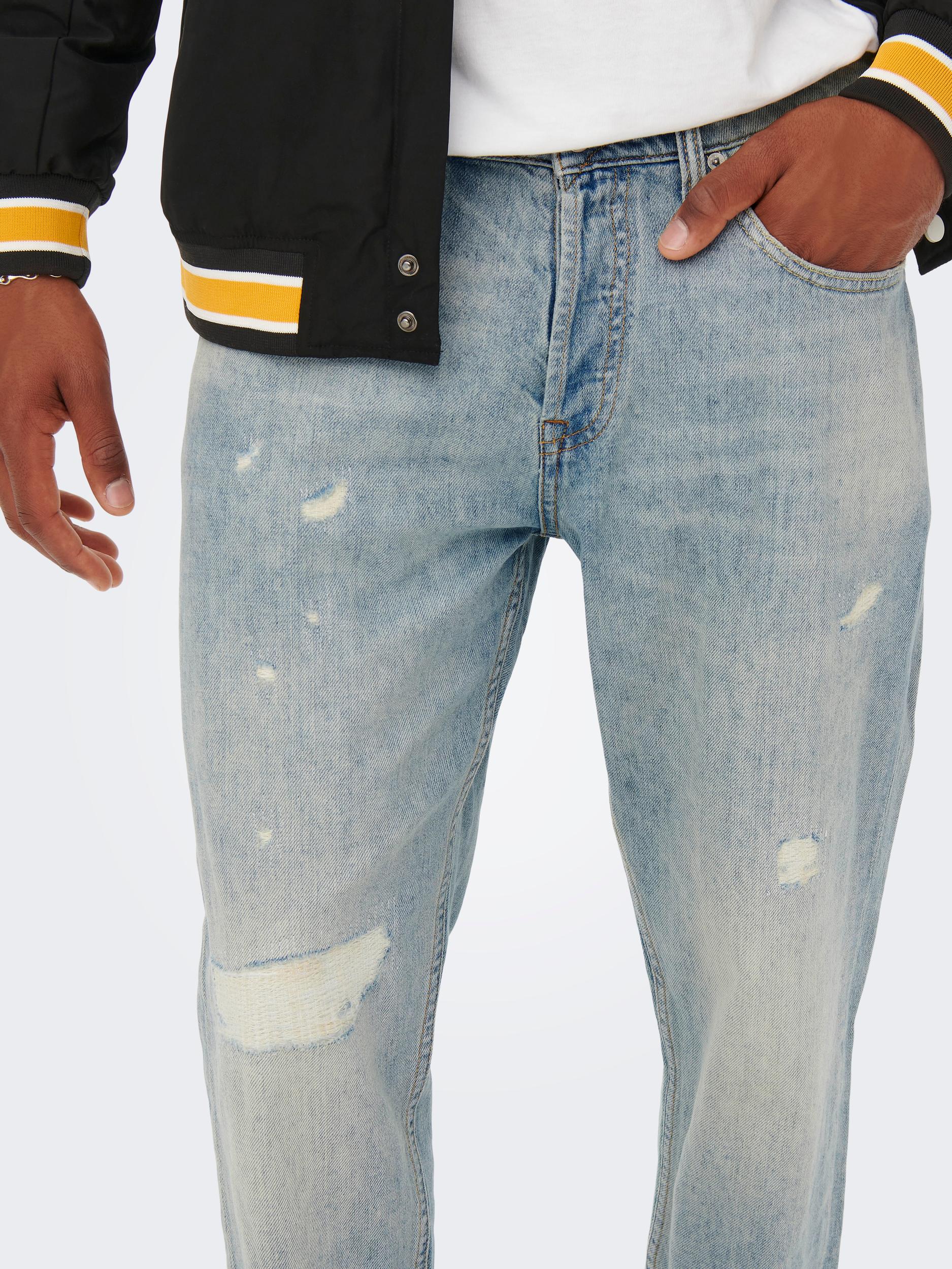DENIM CROPPED FIT - BLUE DENIM
