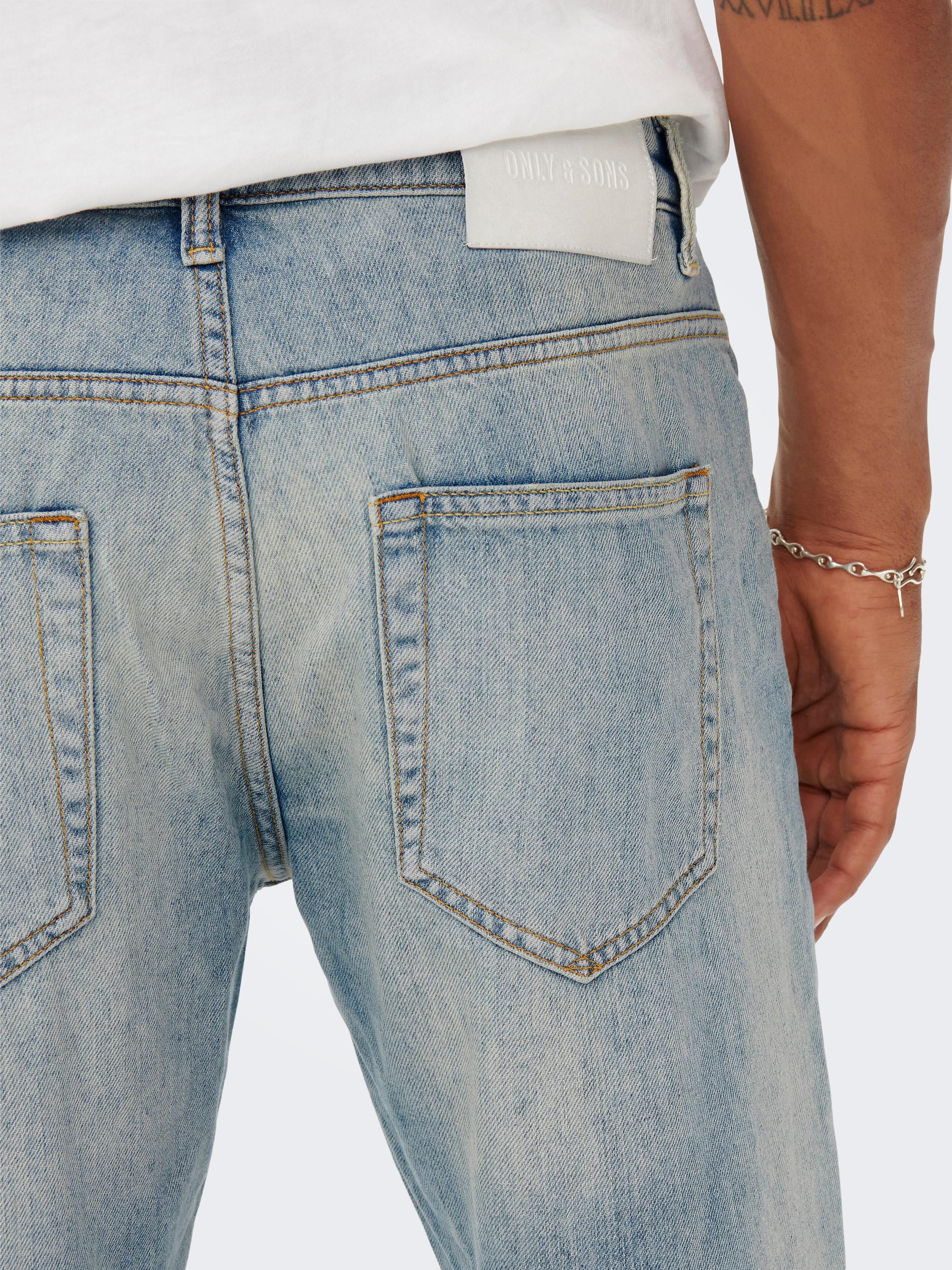 DENIM CROPPED FIT - BLUE DENIM