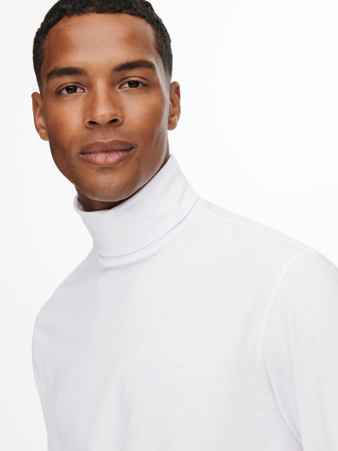 COTTON TURTLENECK - WHITE