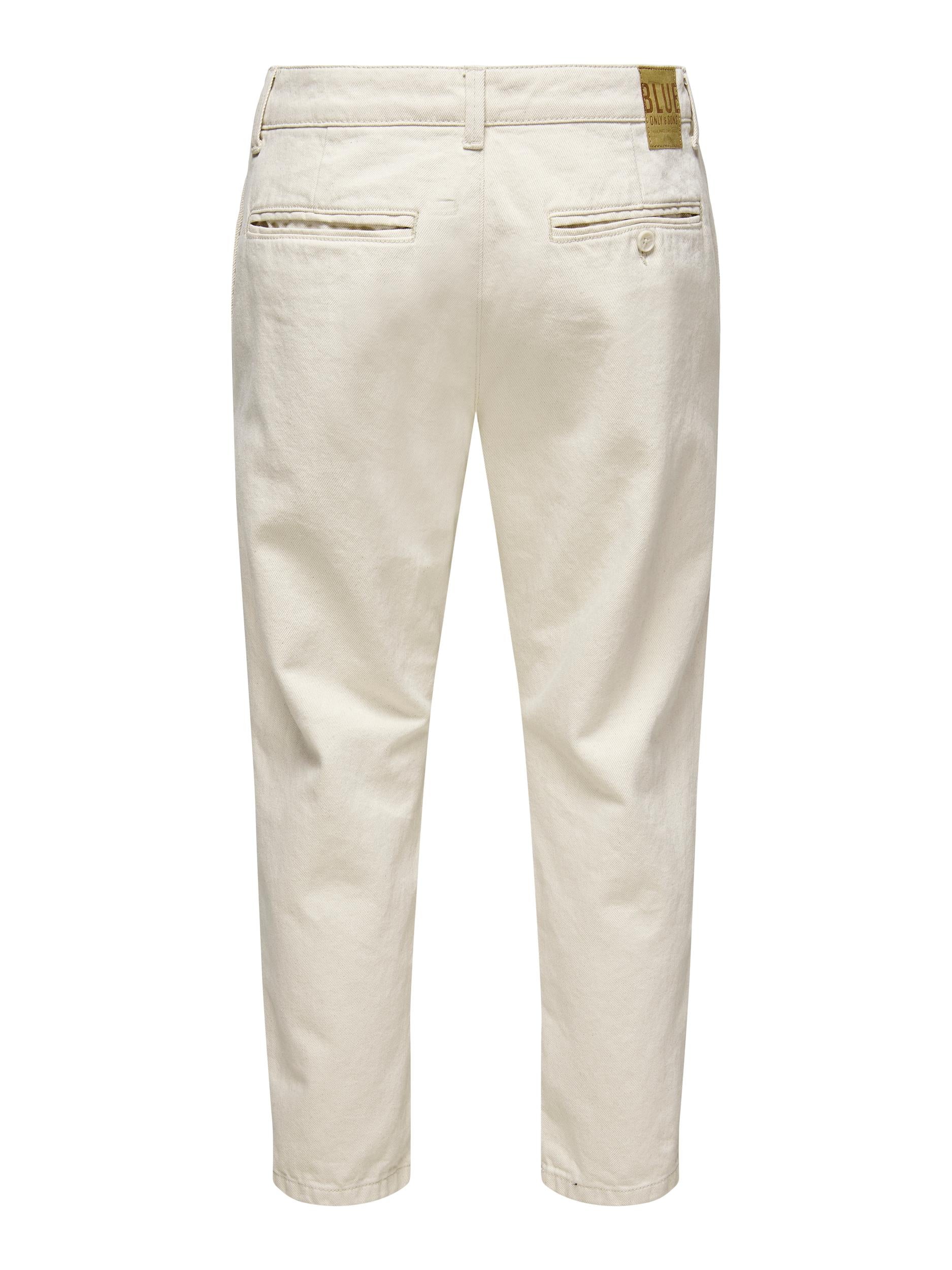 DENIM GAMBA AMPIA - ÉCRU