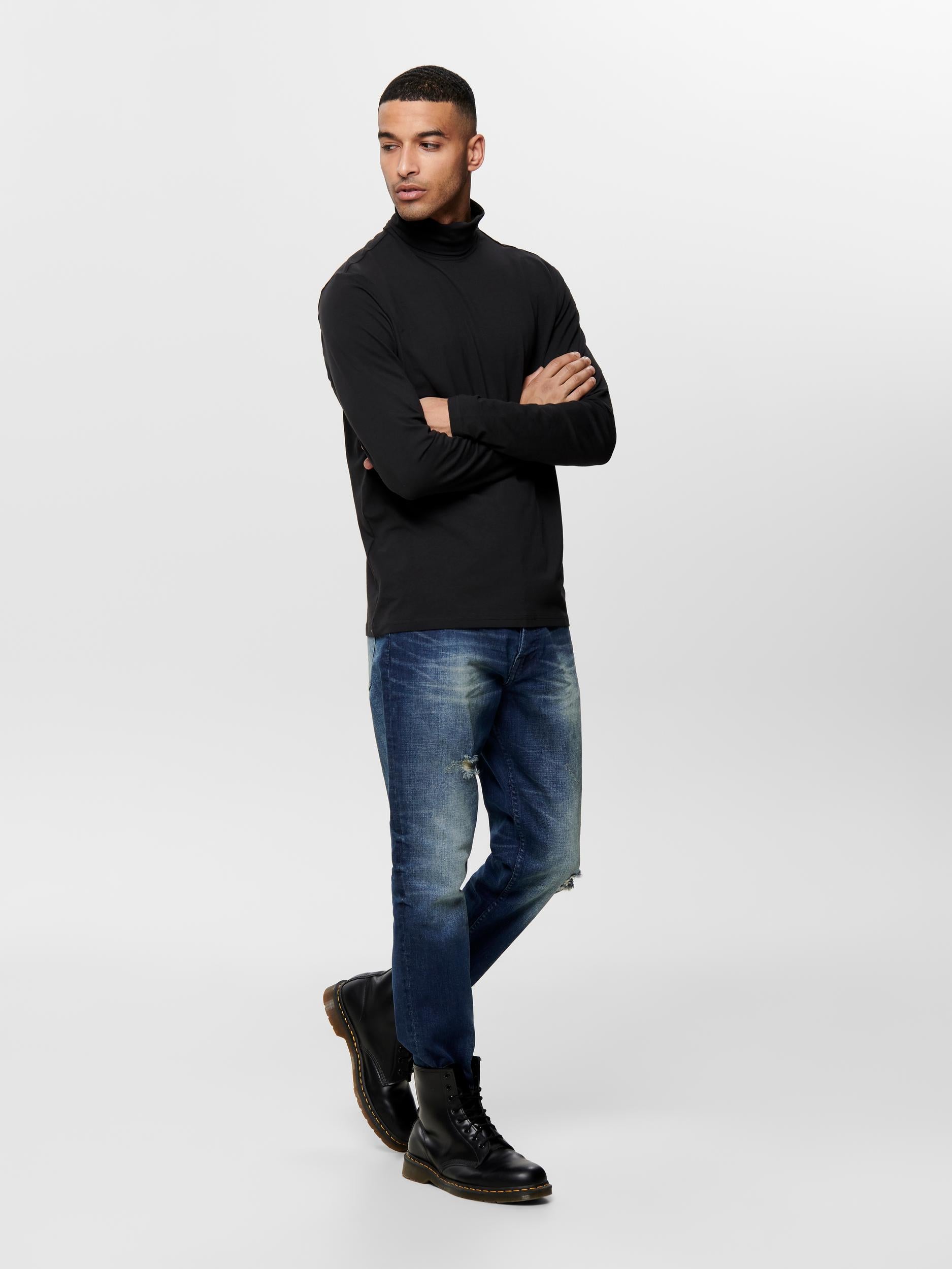 MAGLIA COLLO ALTO - NERO