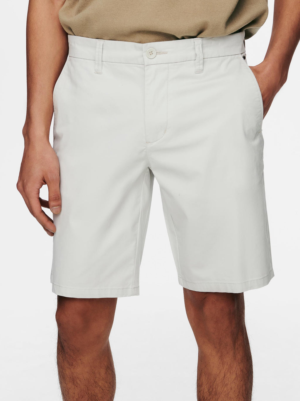 SHORTS IN COTONE - GHIACCIO