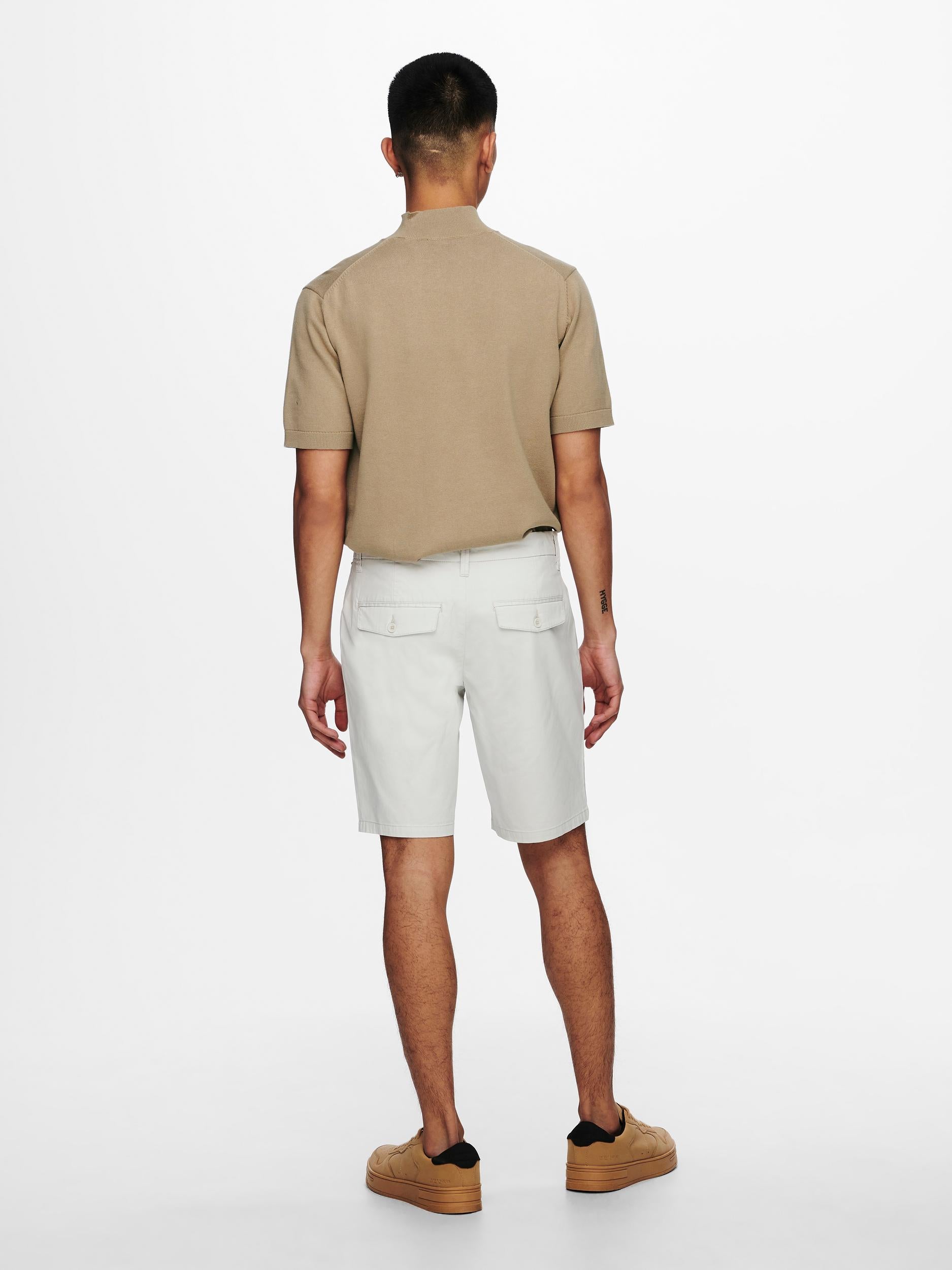 SHORTS IN COTONE - GHIACCIO