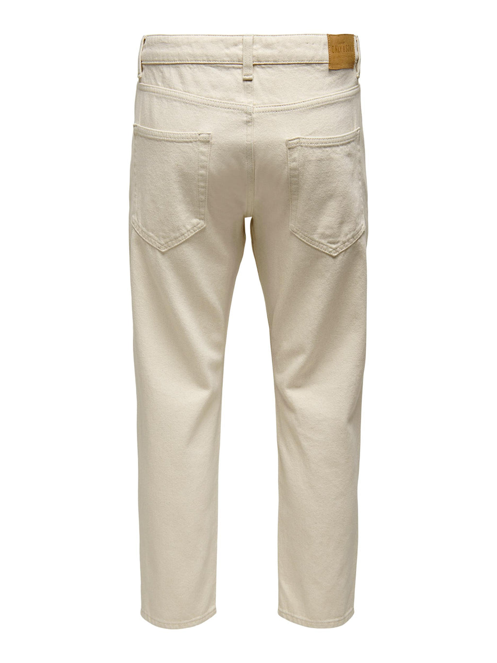 DENIM CARROT E CROPPED - BEIGE