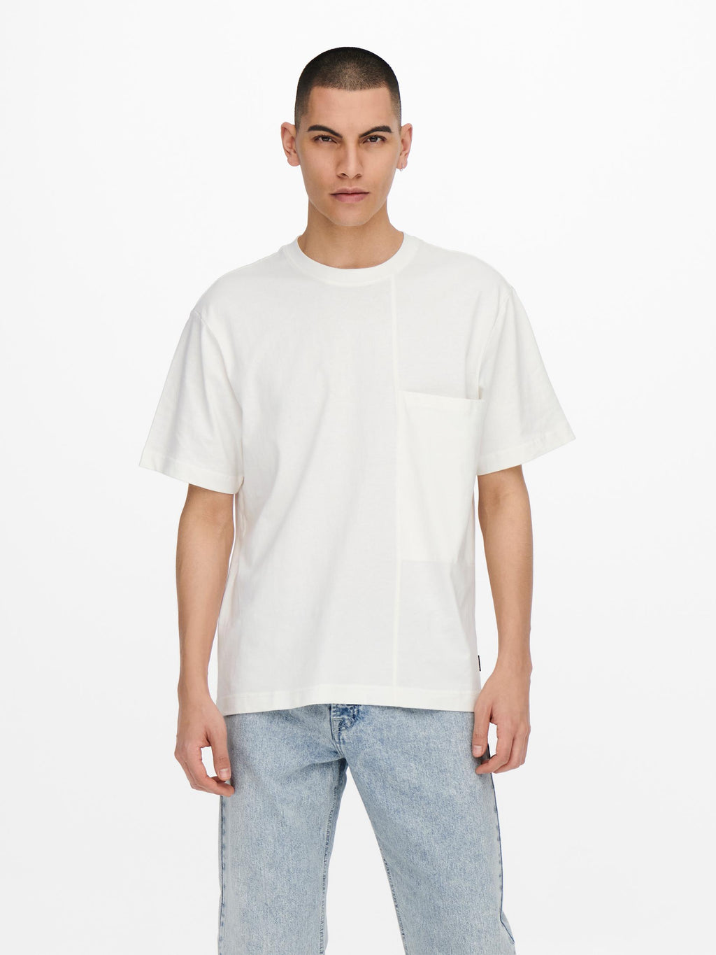 T-SHIRT BIG POCKET - BIANCO