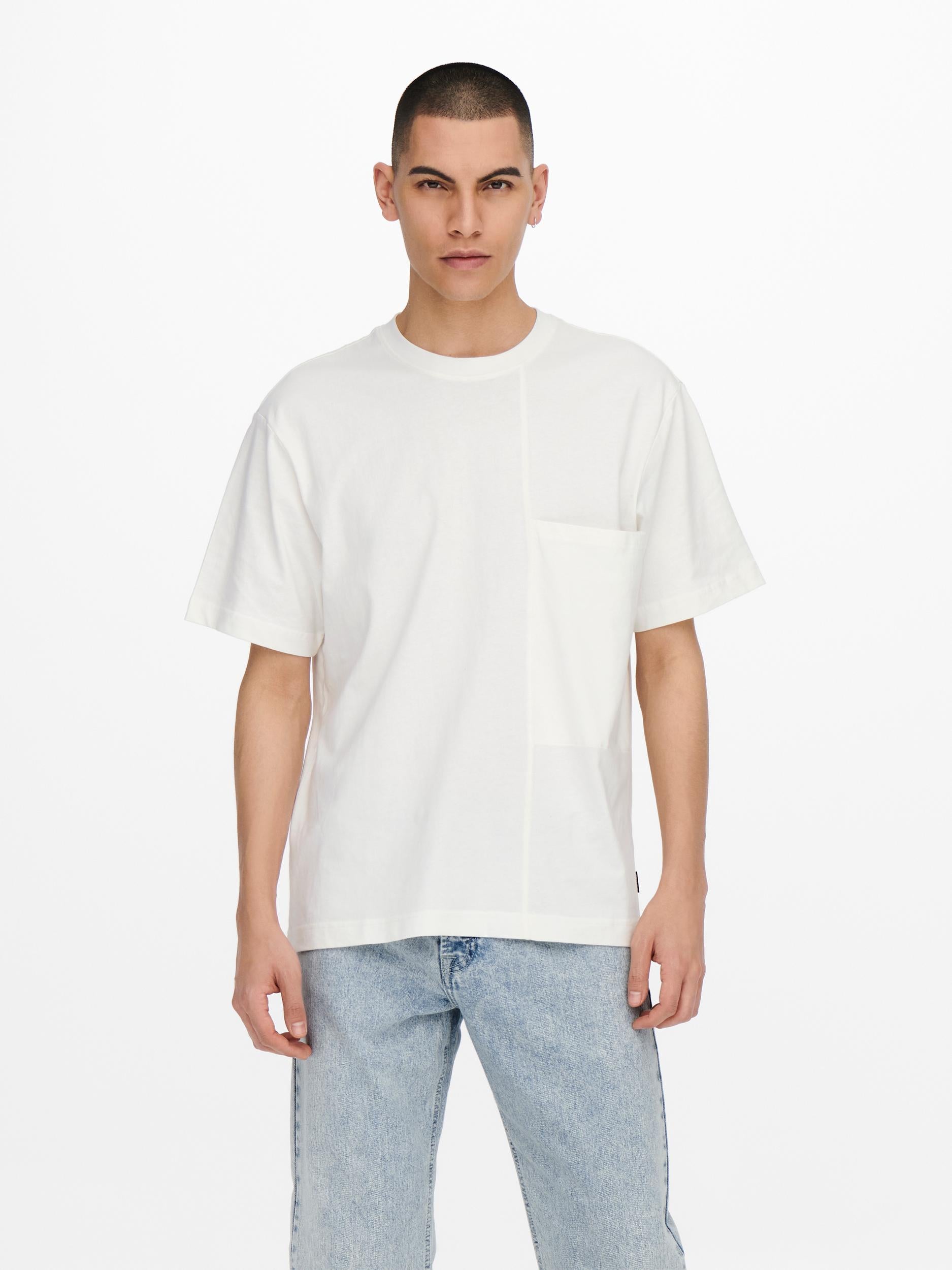 T-SHIRT BIG POCKET - BIANCO