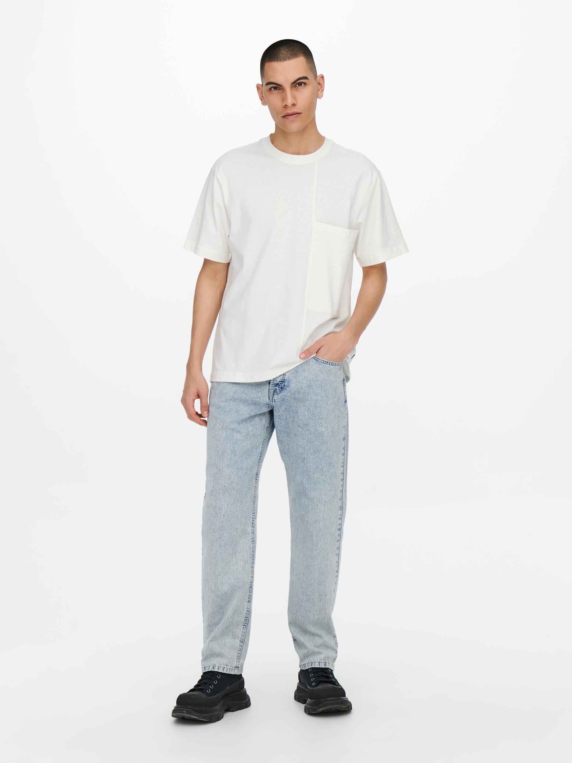 T-SHIRT BIG POCKET - BIANCO