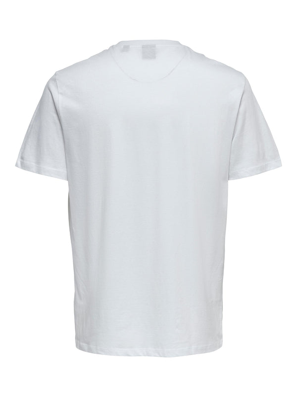 T-SHIRT STAMPA HAWAII - BIANCO
