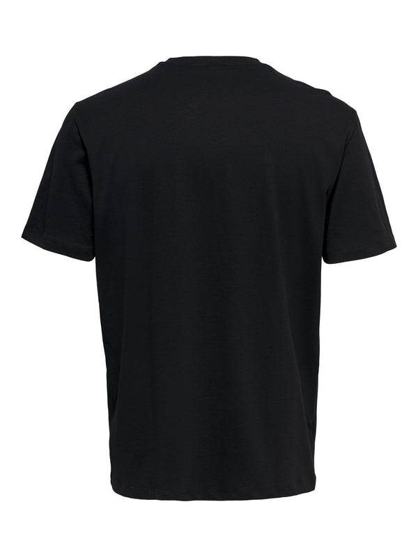 T-SHIRT STAMPA MALIBU - NERO