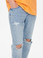 JEANS BLUE DAMAGE - BLUE DENIM