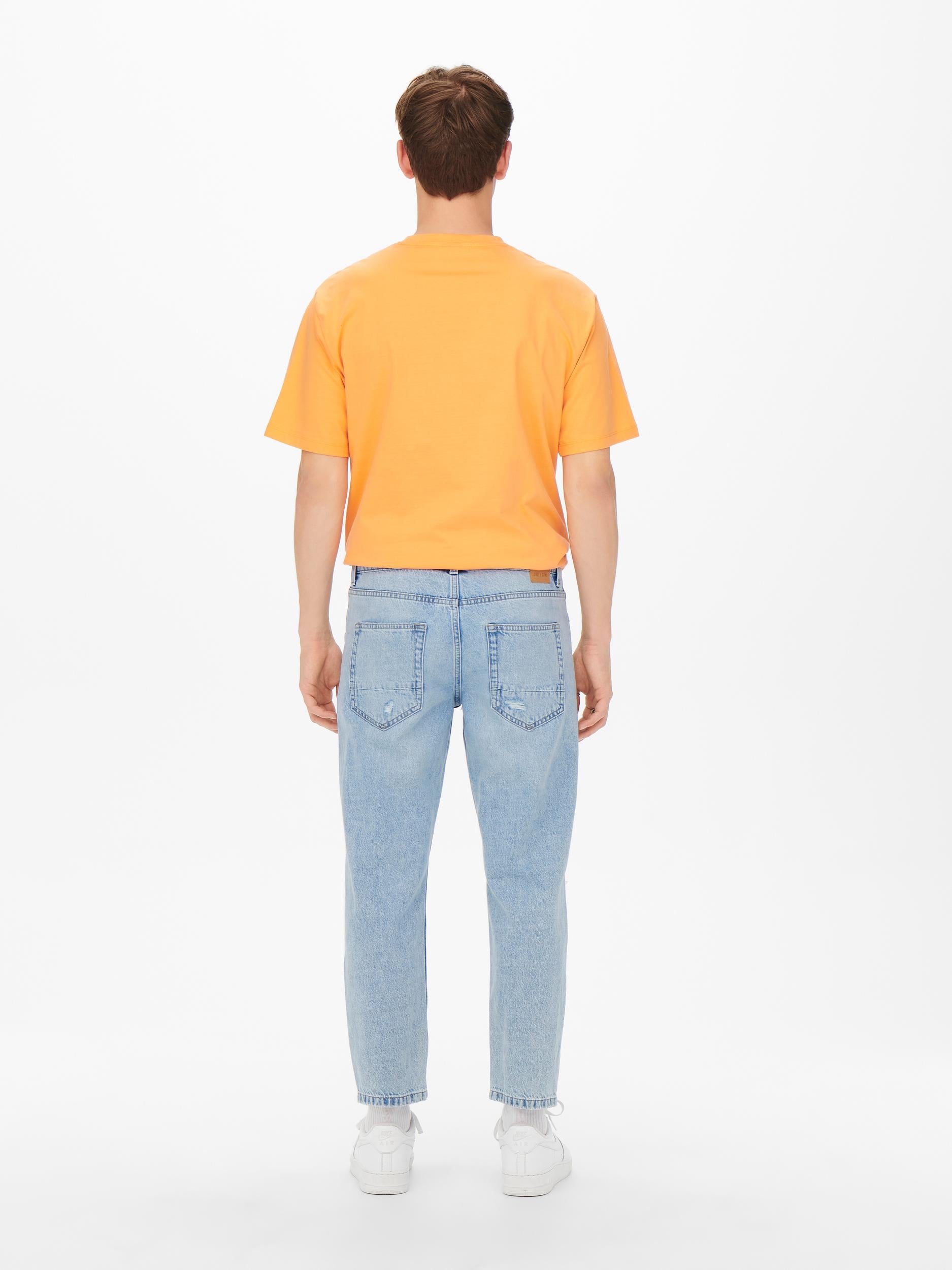 JEANS BLUE DAMAGE - BLUE DENIM